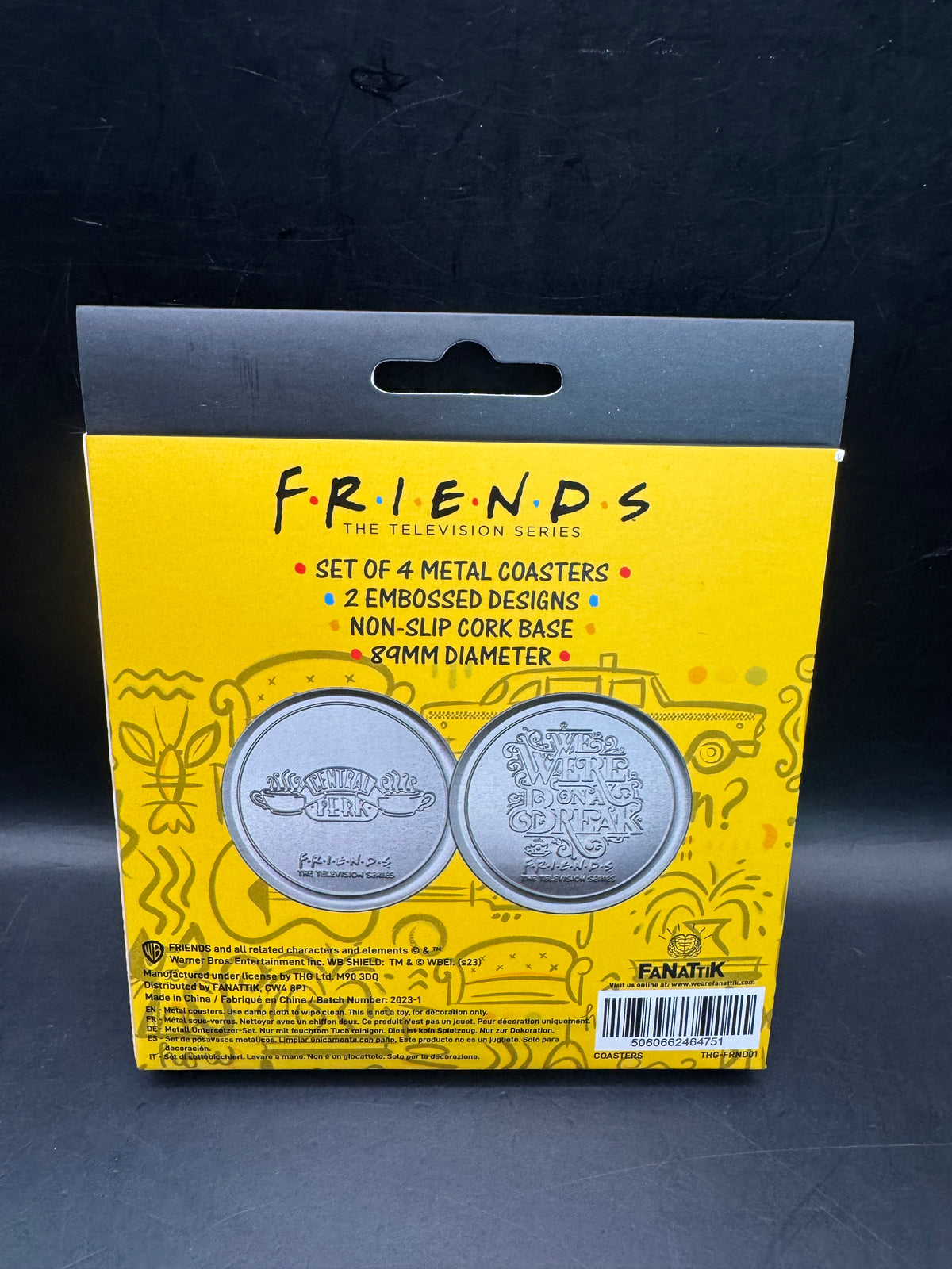 Friends Central Perk Set Of 4 Metal Coasters