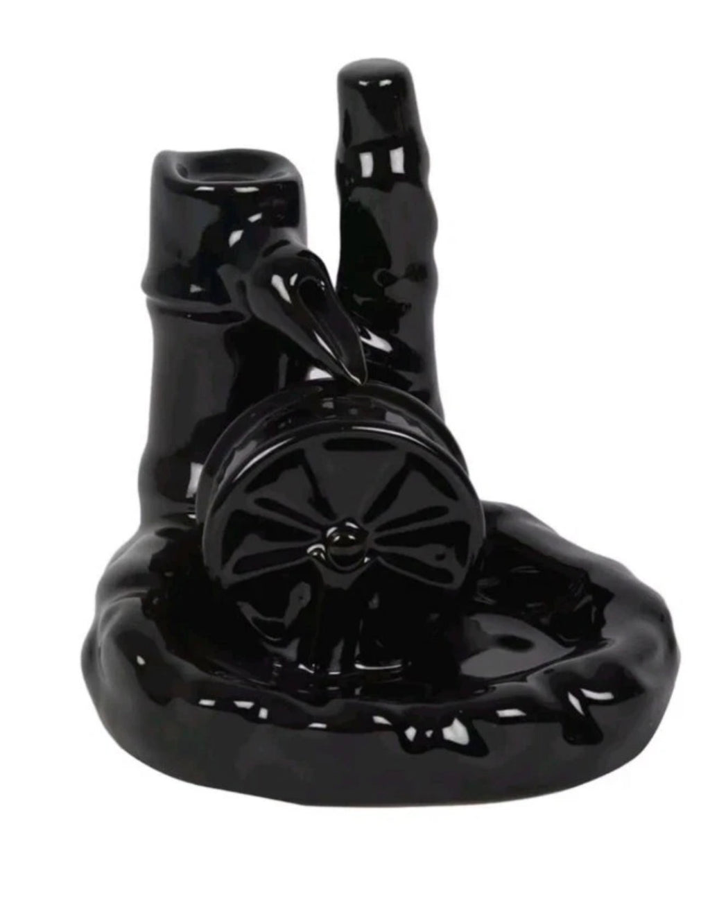 Water wheel backflow incense burner