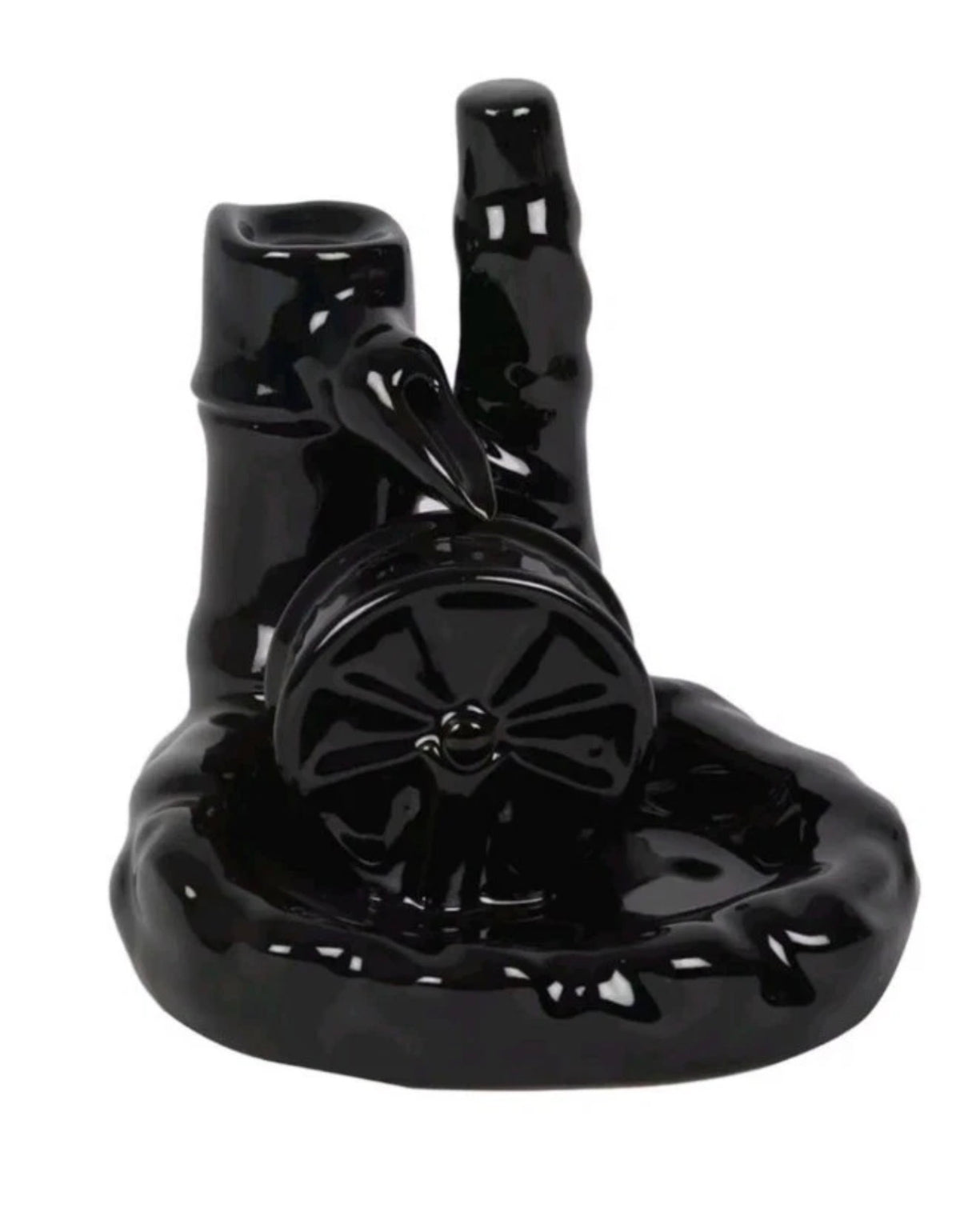 Water wheel backflow incense burner