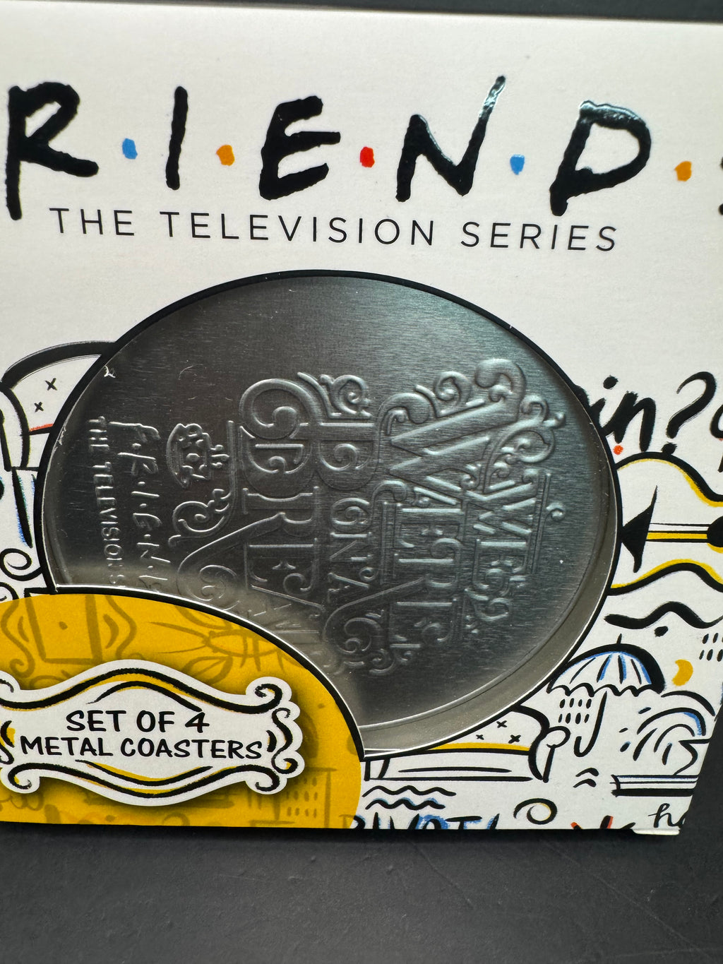 Friends Central Perk Set Of 4 Metal Coasters