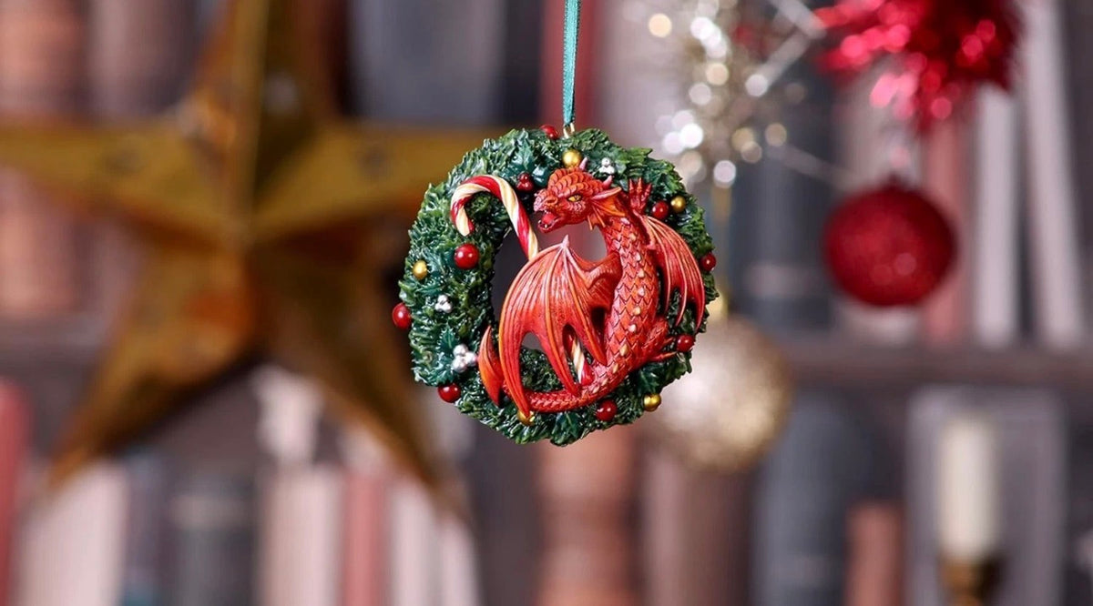 Nemesis Now Anne Stokes Sweet Tooth Dragon Hanging Ornament 9cm, Resin, Red,