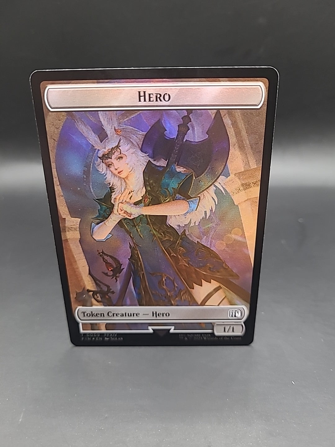 Hero (0009) // Treasure (0023) Double-Sided Token (Foil) NM Final Fantasy
