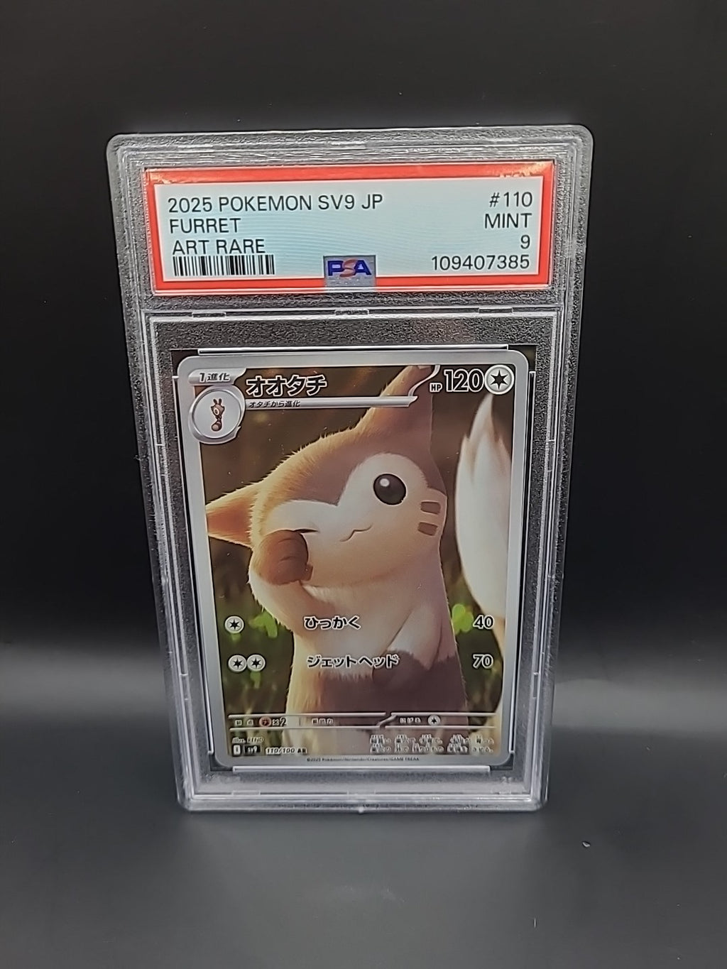 Pokemon Card sv9 110/100 Furret AR Battle Partners Japanese PSA 9 MINT
