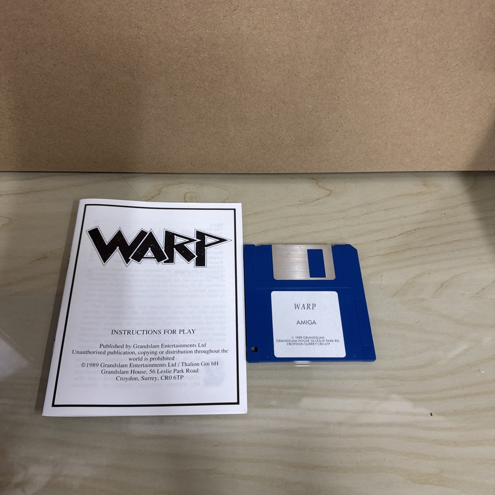 Warp - Commodore Amiga Big Box CIB - Thalion / Grandslam - Cult Shoot 'em Up