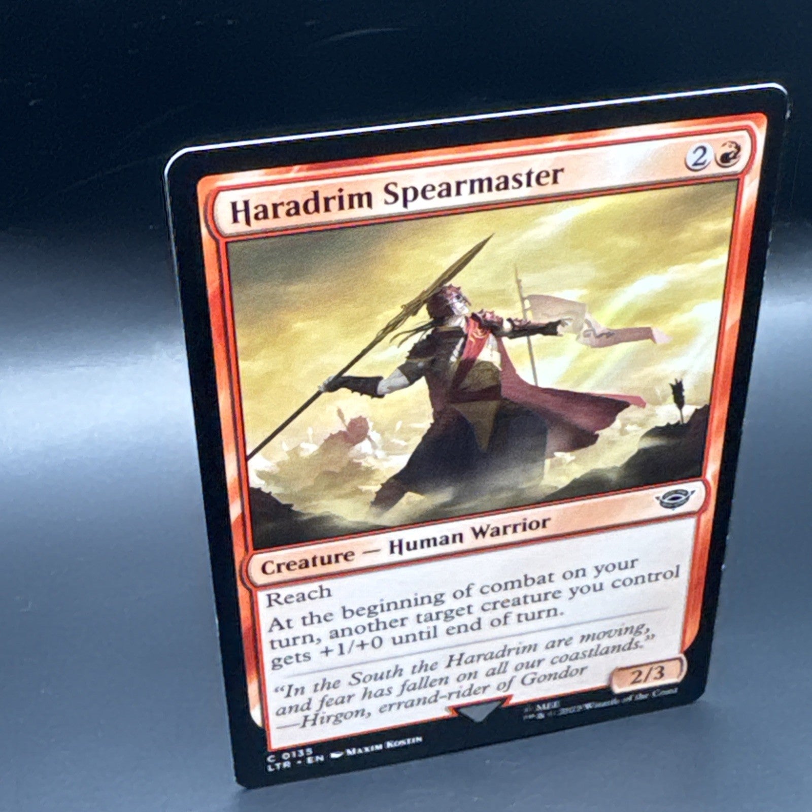 MTG Haradrim Spearmaster (Foil) C0135 Lord of the RIngs + 1 Regular Card