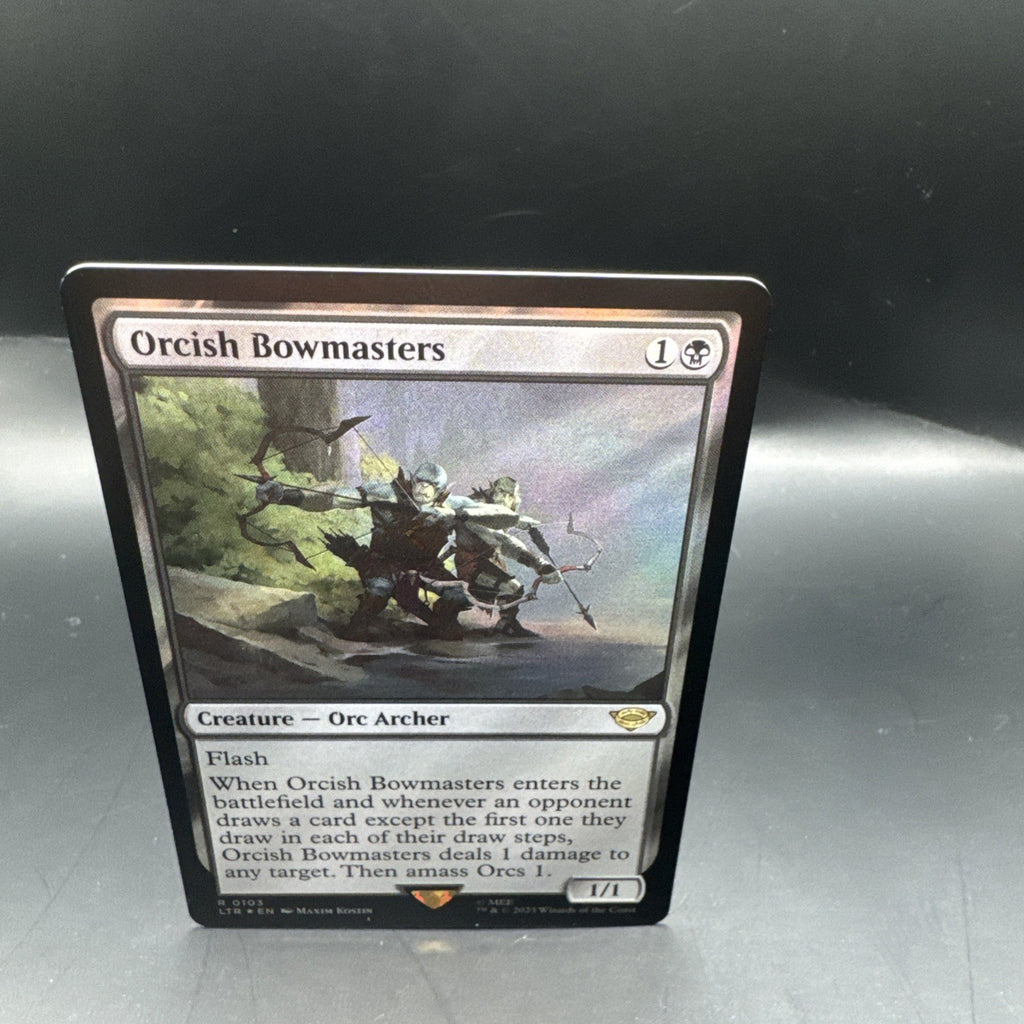 MTG Orcish bowmasters  Rare Lord of the rings FOIL 