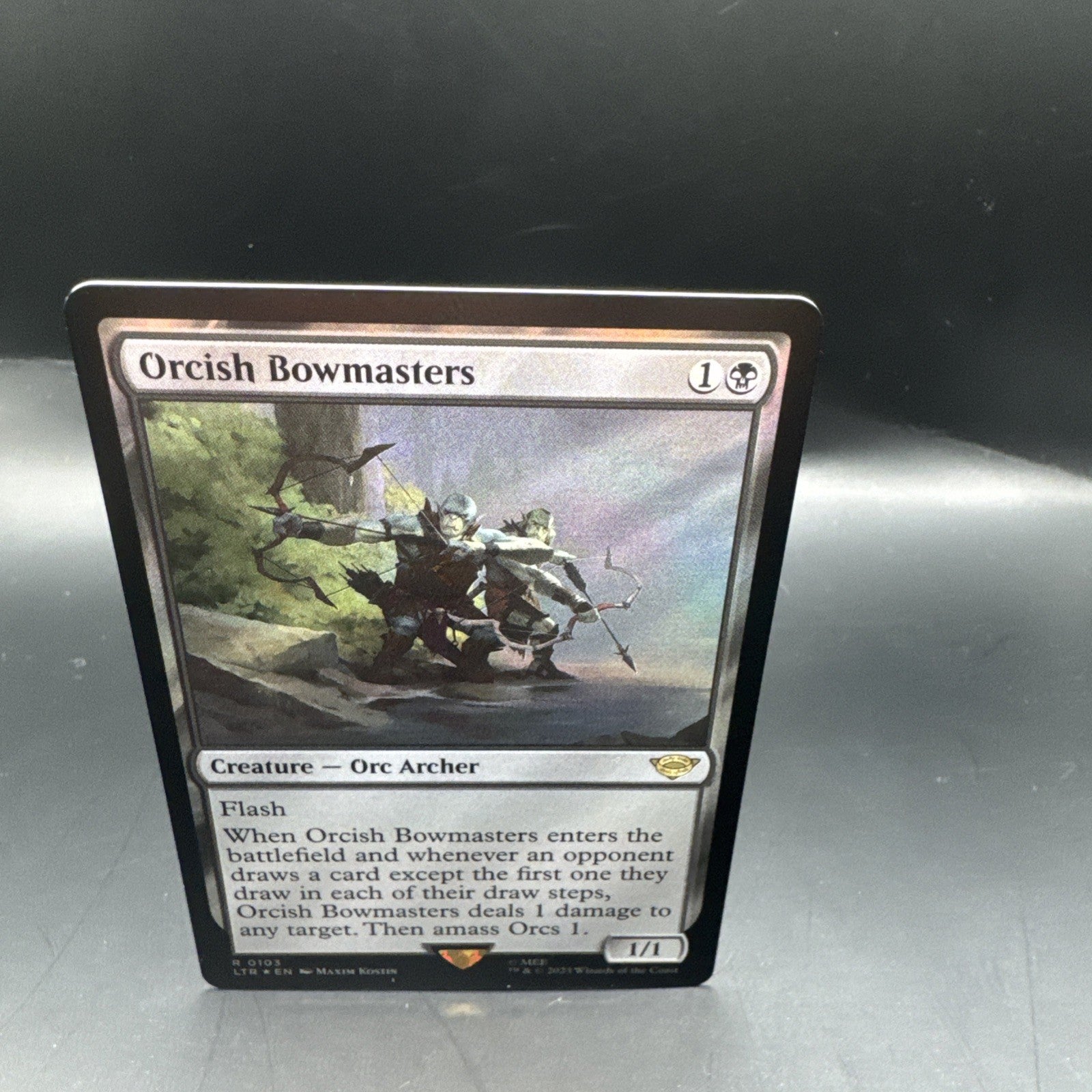 MTG Orcish bowmasters  Rare Lord of the rings FOIL 