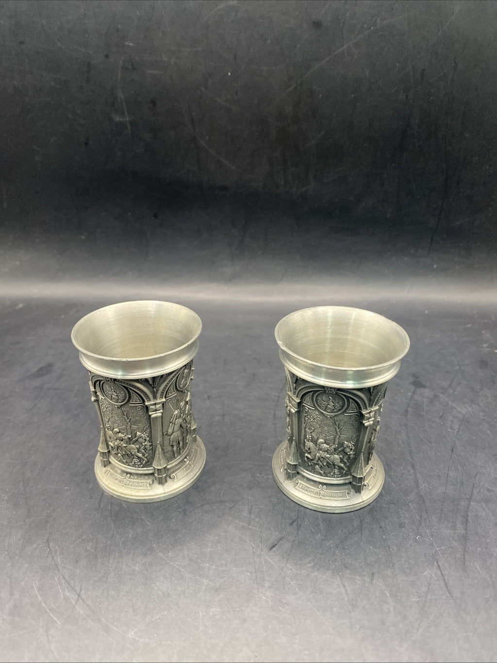Zinn-Galerie Pewter 2 Shot Glasses NO BOX