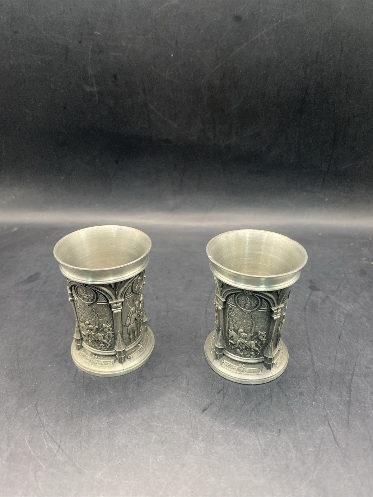 Zinn-Galerie Pewter 2 Shot Glasses NO BOX