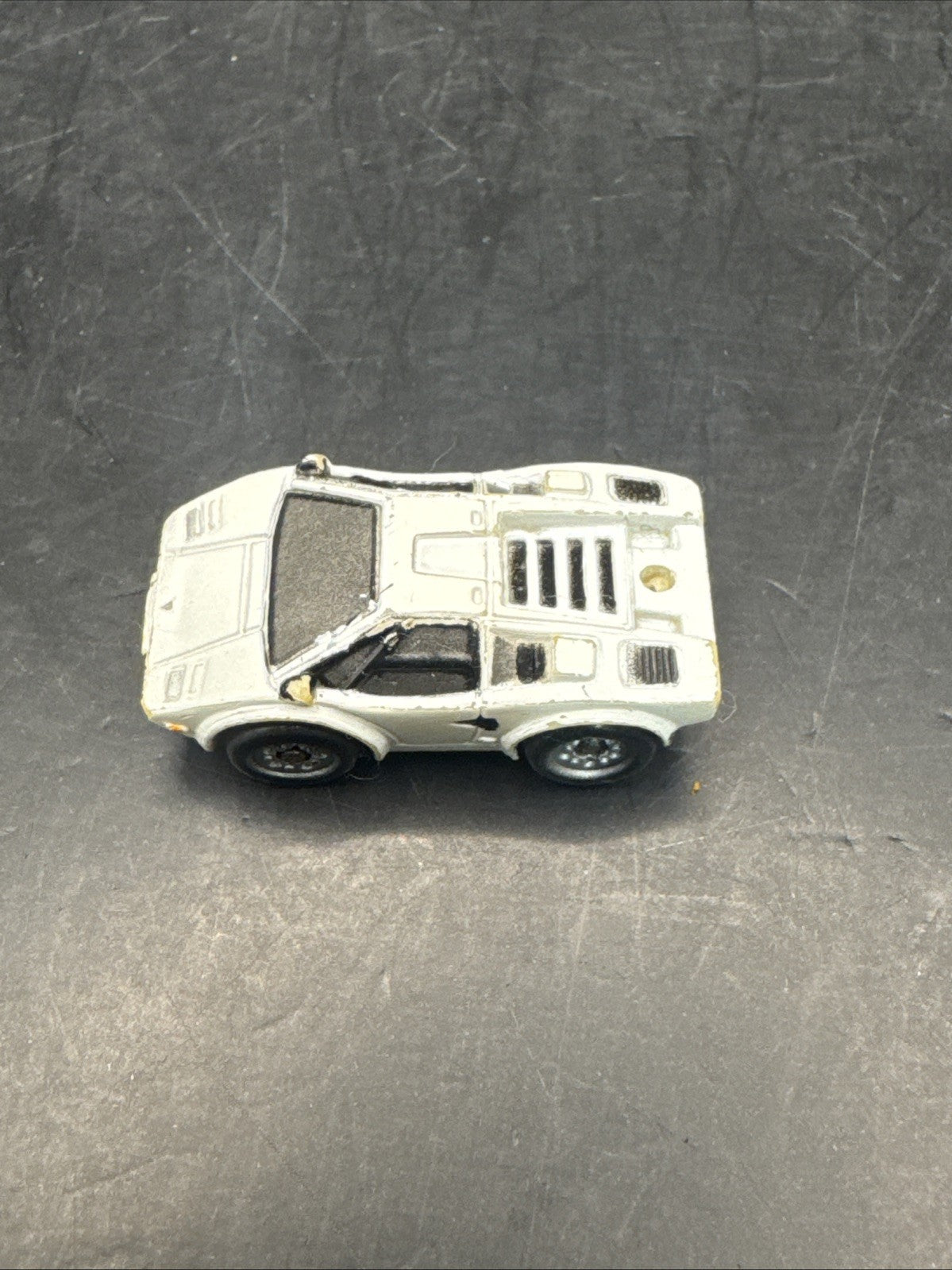 Micro Machines Lamborghini Countach White Missing Spoiler
