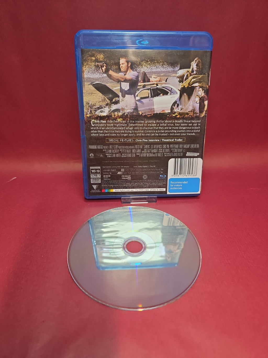 Carriers Blu-ray 2009 Chris Pine Import Region B 