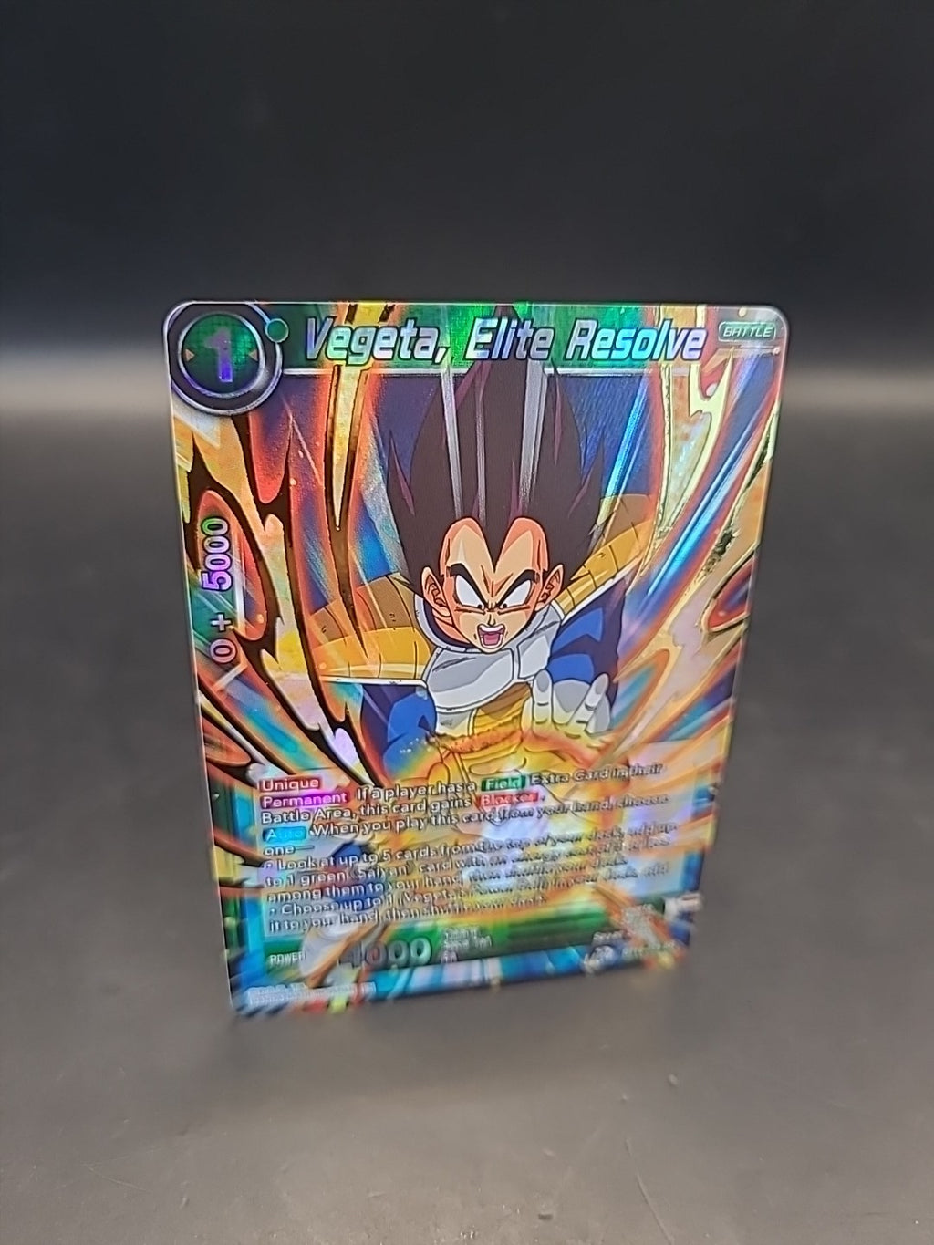 Vegeta, Elite Resolve BT15-075 SR - Dragon Ball Super Card Game
