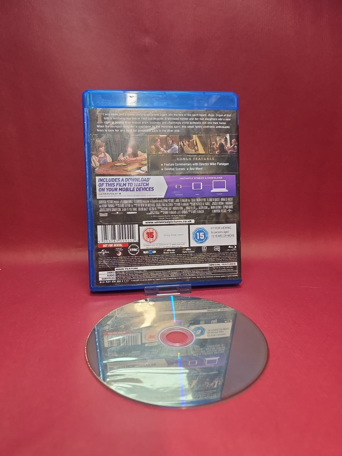 Ouija: Origin of Evil Blu-Ray (2017) Henry Thomas, Flanagan (DIR) cert 15