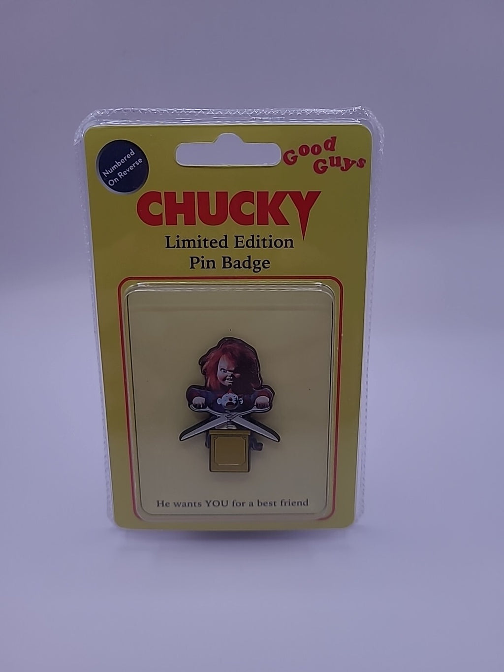 Limited Edition Chucky Good Guys Pin Badge Brand New