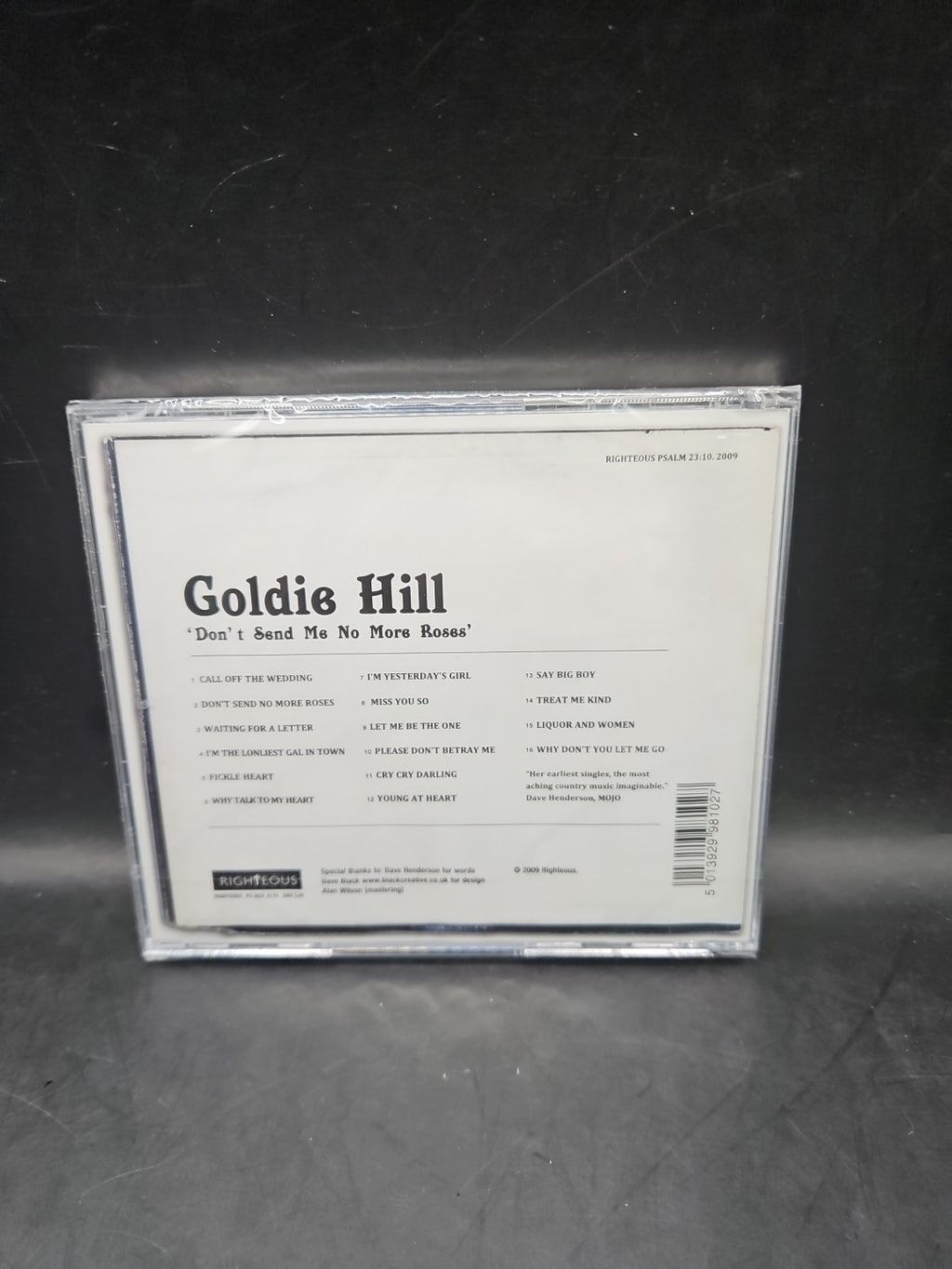 Goldie Hill ‎– Don't Send Me No More Roses (2009)  CD New Album Gift Idea