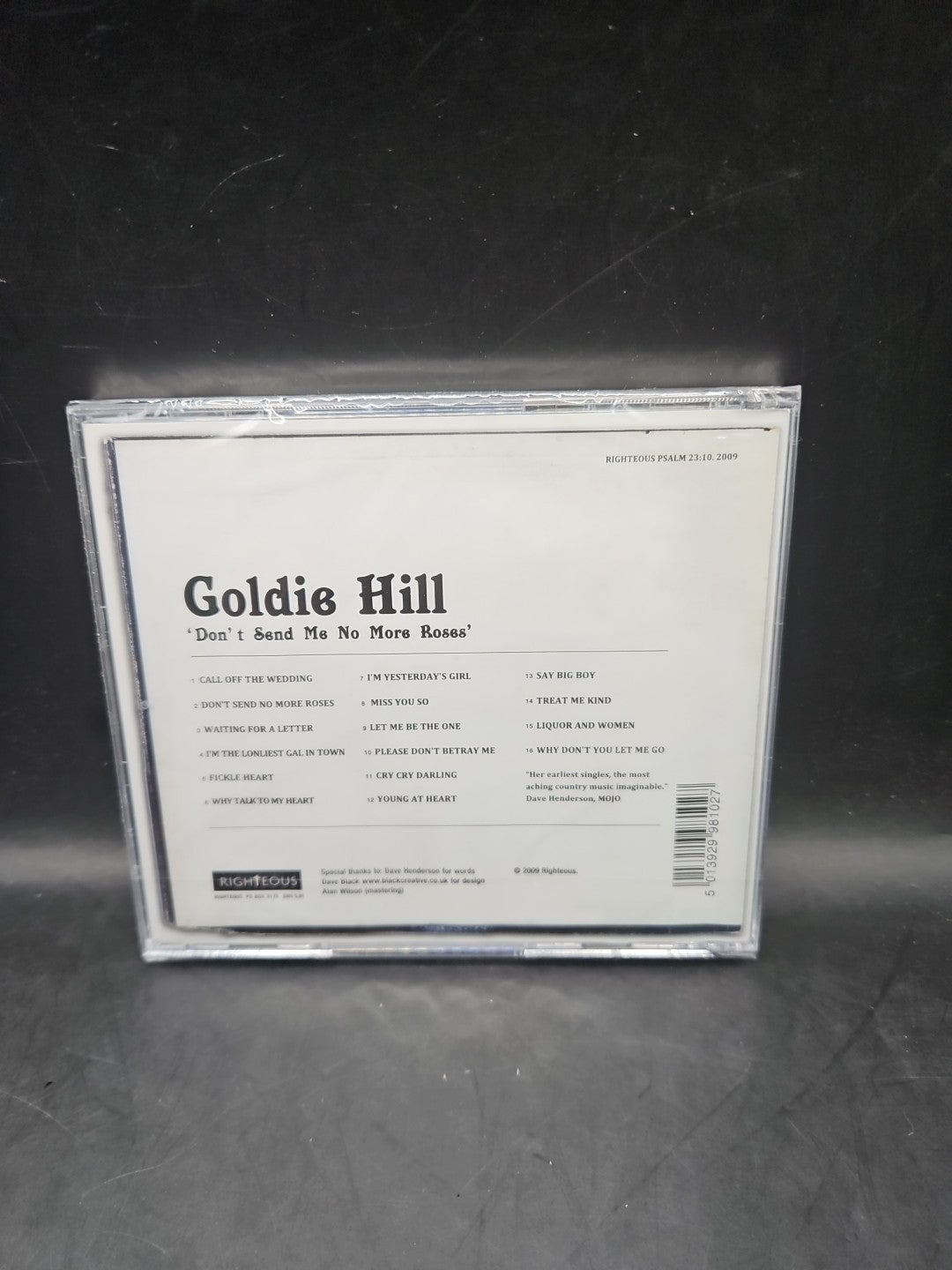 Goldie Hill ‎– Don't Send Me No More Roses (2009)  CD New Album Gift Idea