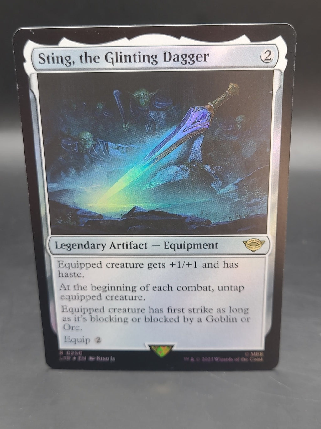MTG Magic Lord of the Rings STING The Glinting Dagger R 0250 - Foil