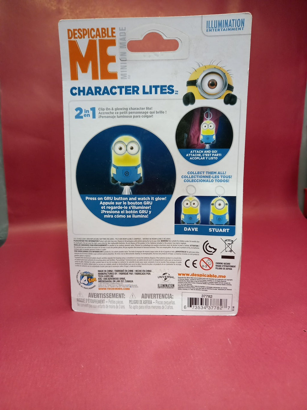 Despicable Me Character Lite Stuart.  Read Description 