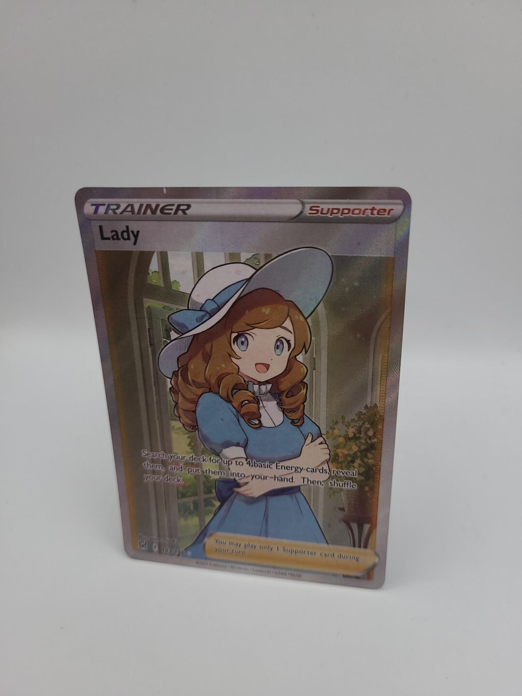 Pokemon Card Trainer Lady 193/196 Holo Lost Origin