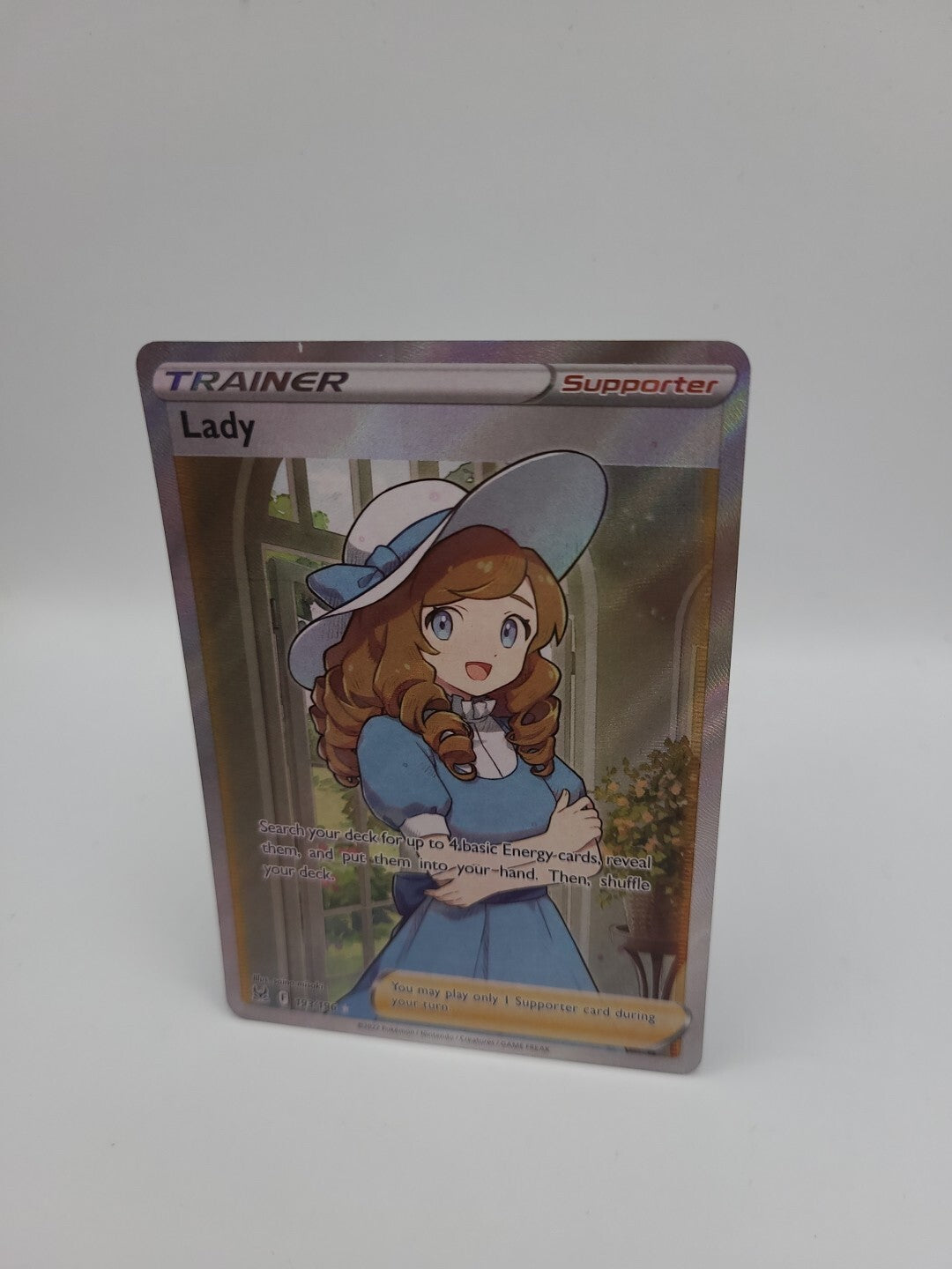 Pokemon Card Trainer Lady 193/196 Holo Lost Origin