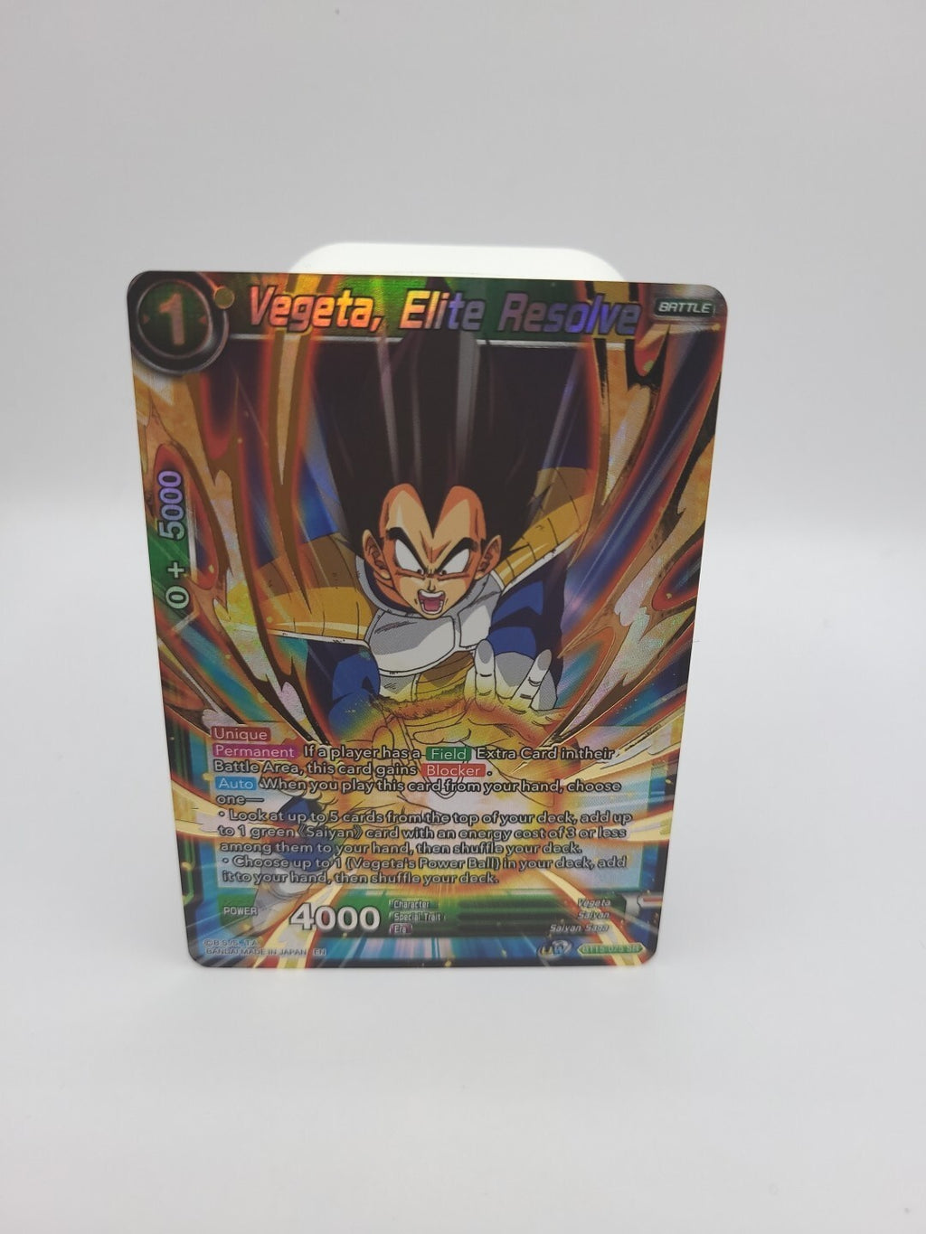 Vegeta, Elite Resolve BT15-075 SR - Dragon Ball Super Card Game