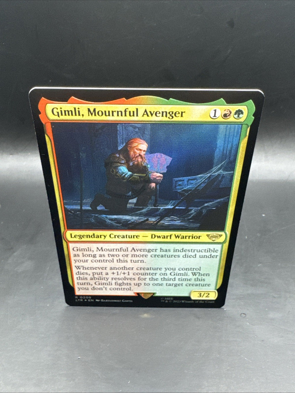 Gimli, Mournful Avenger R0209 Foil Lord of the Rings LTR Magic MTG
