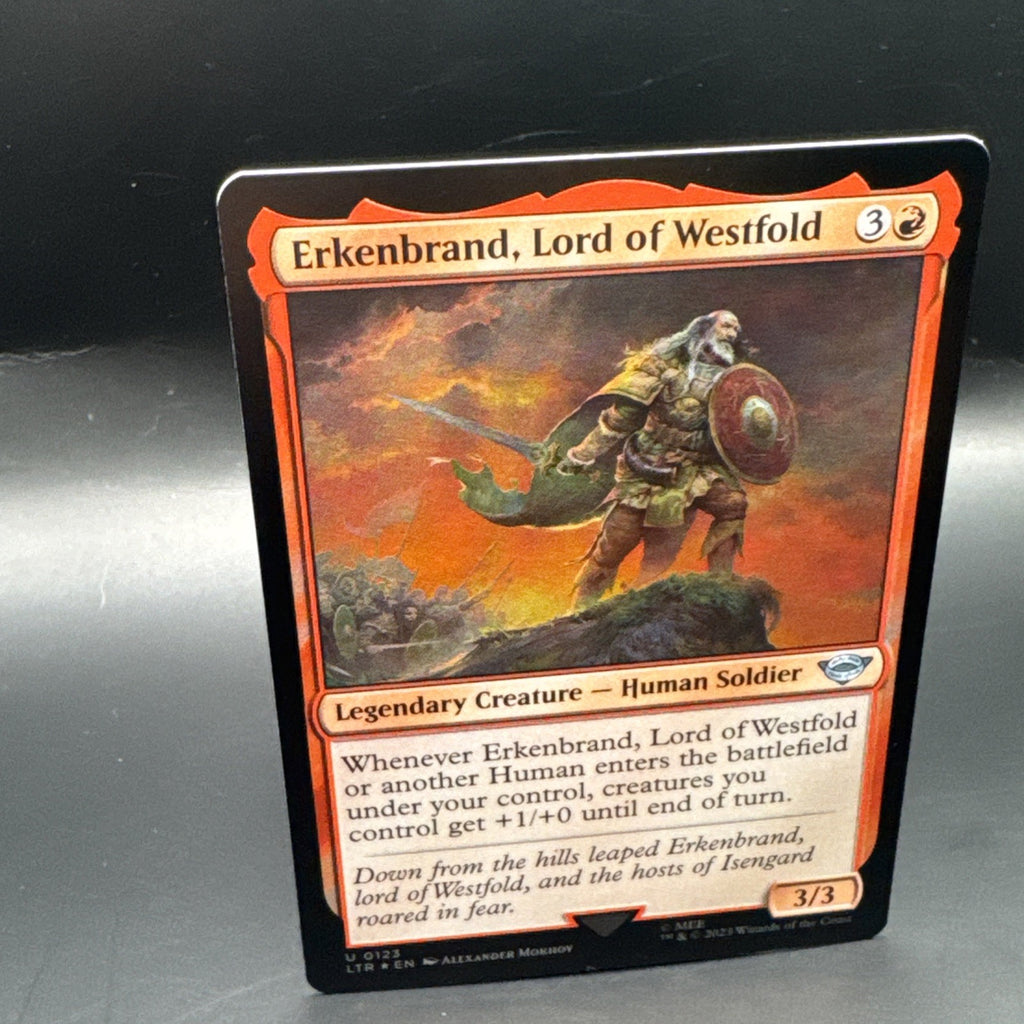 MTG Erkenbrand, Lord of Westfold (Foil) U0123 Lord of the Rings + 1 Regular Card