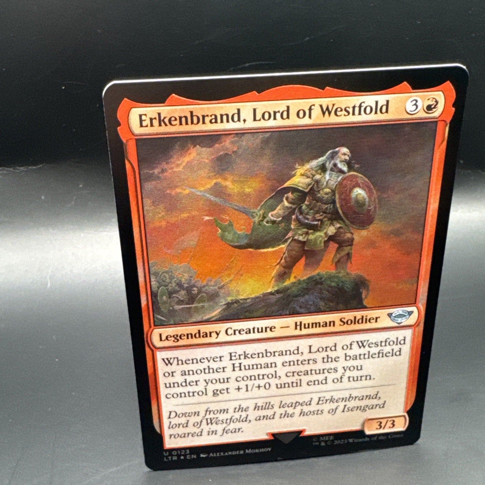 MTG Erkenbrand, Lord of Westfold (Foil) U0123 Lord of the Rings + 1 Regular Card