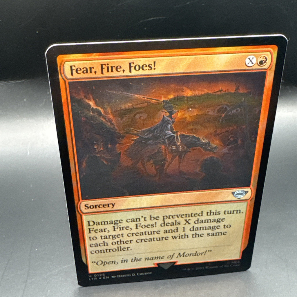 MTG Fear, Fire, Foes! (Foil) [Tales of Middle-Earth, + 1 Regular Card U0125