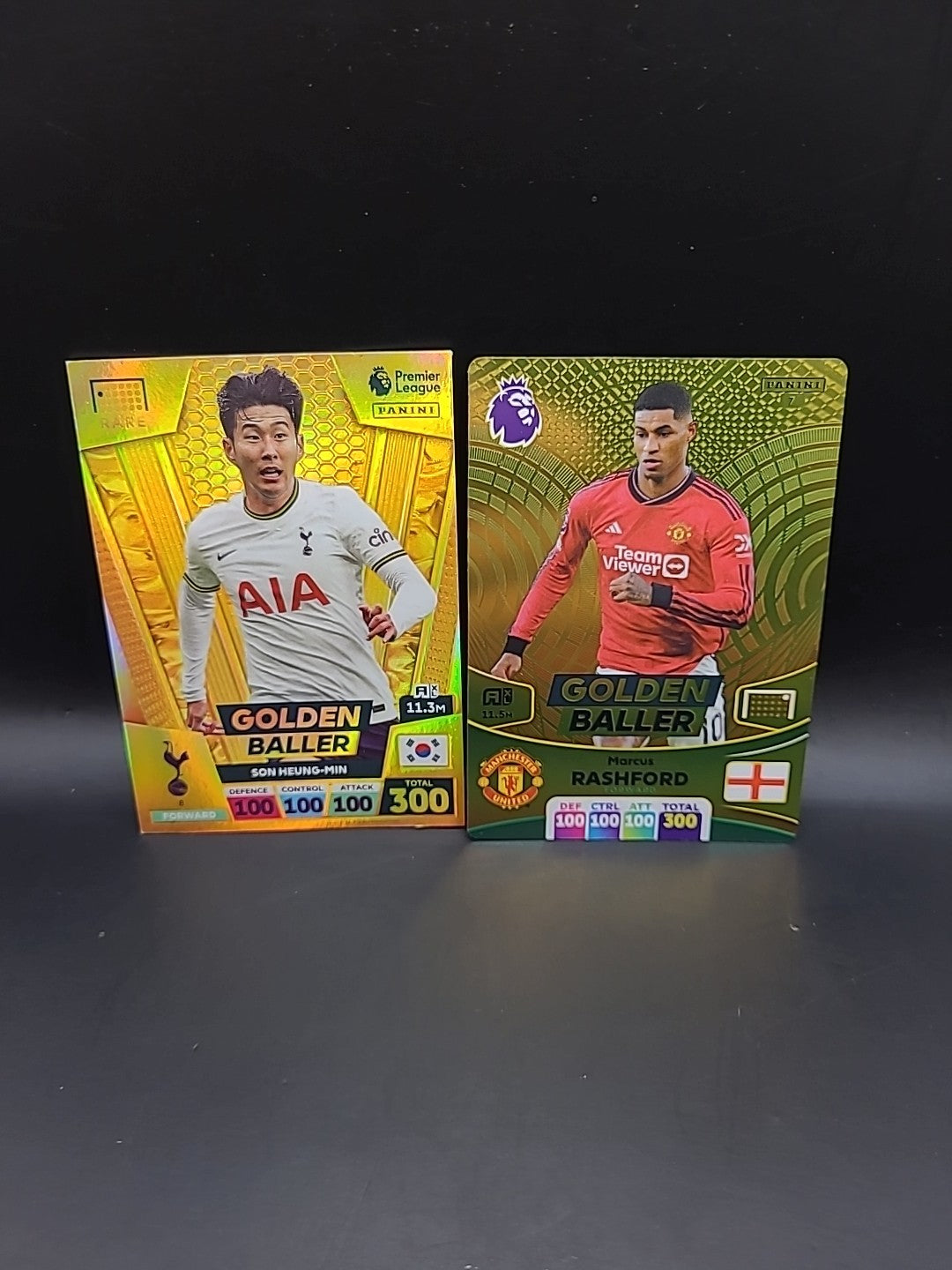Panini Golden Ballers 23/24 Son Heung-Min & Marcus Rashford Cards