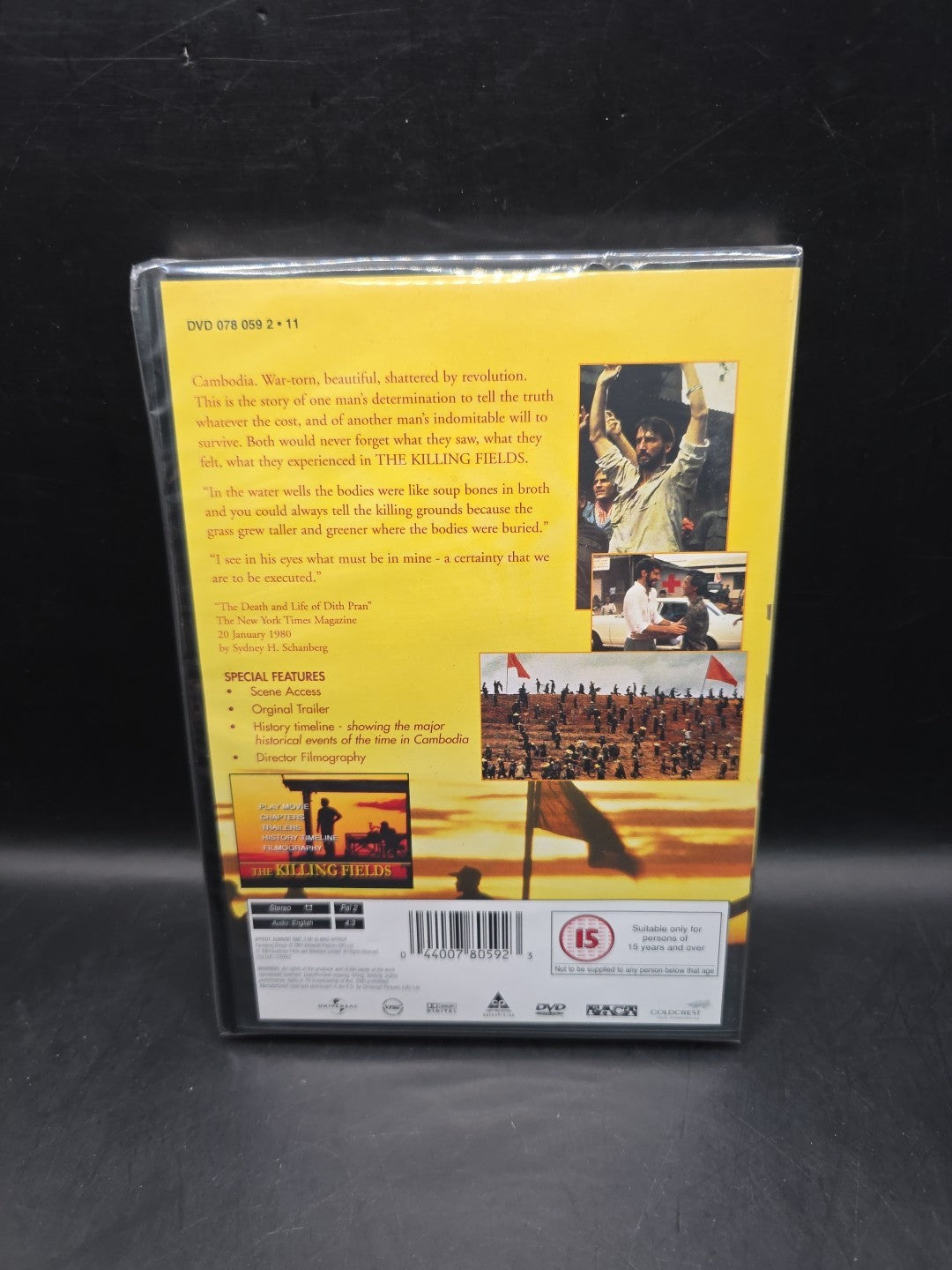 The Killing Fields DVD (2001) John Malkovich New