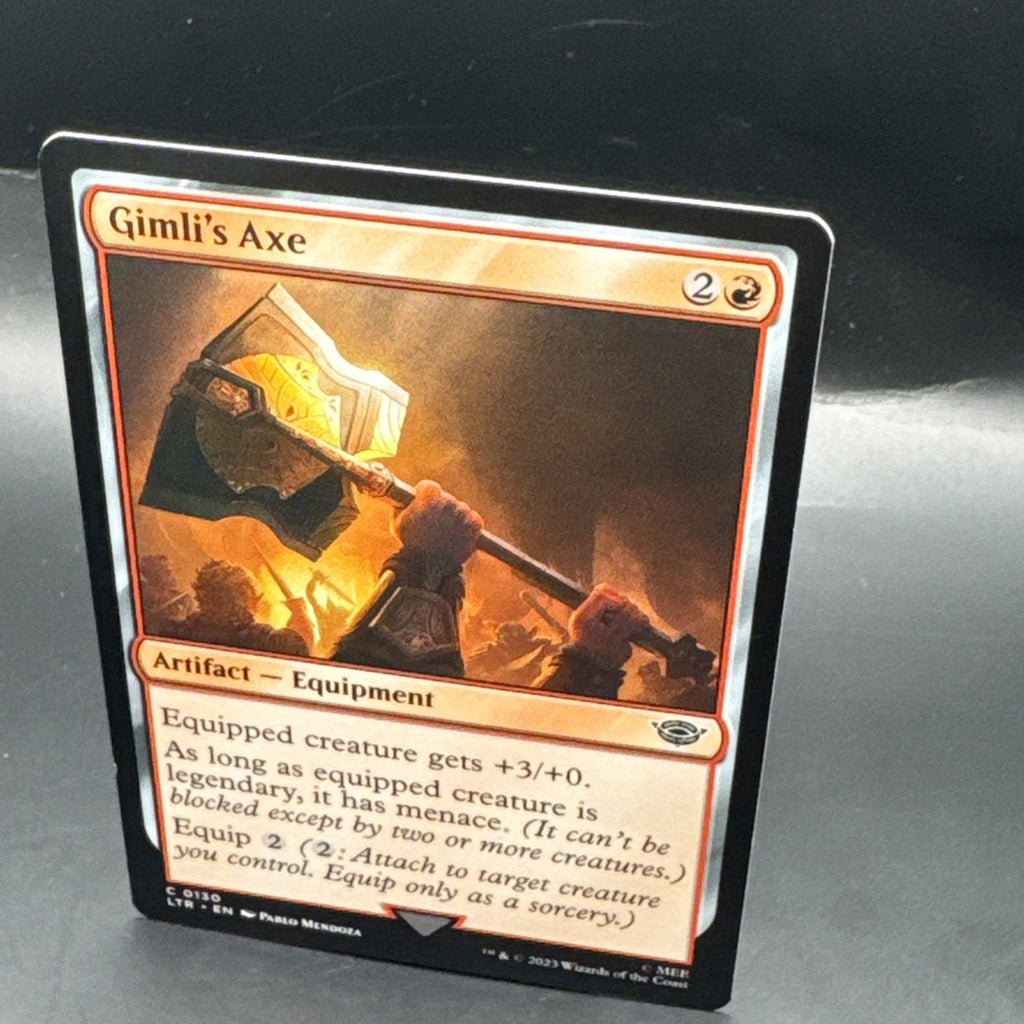 MTG LOTR Gimli's Axe Foil C0130 + 1 Regular Card