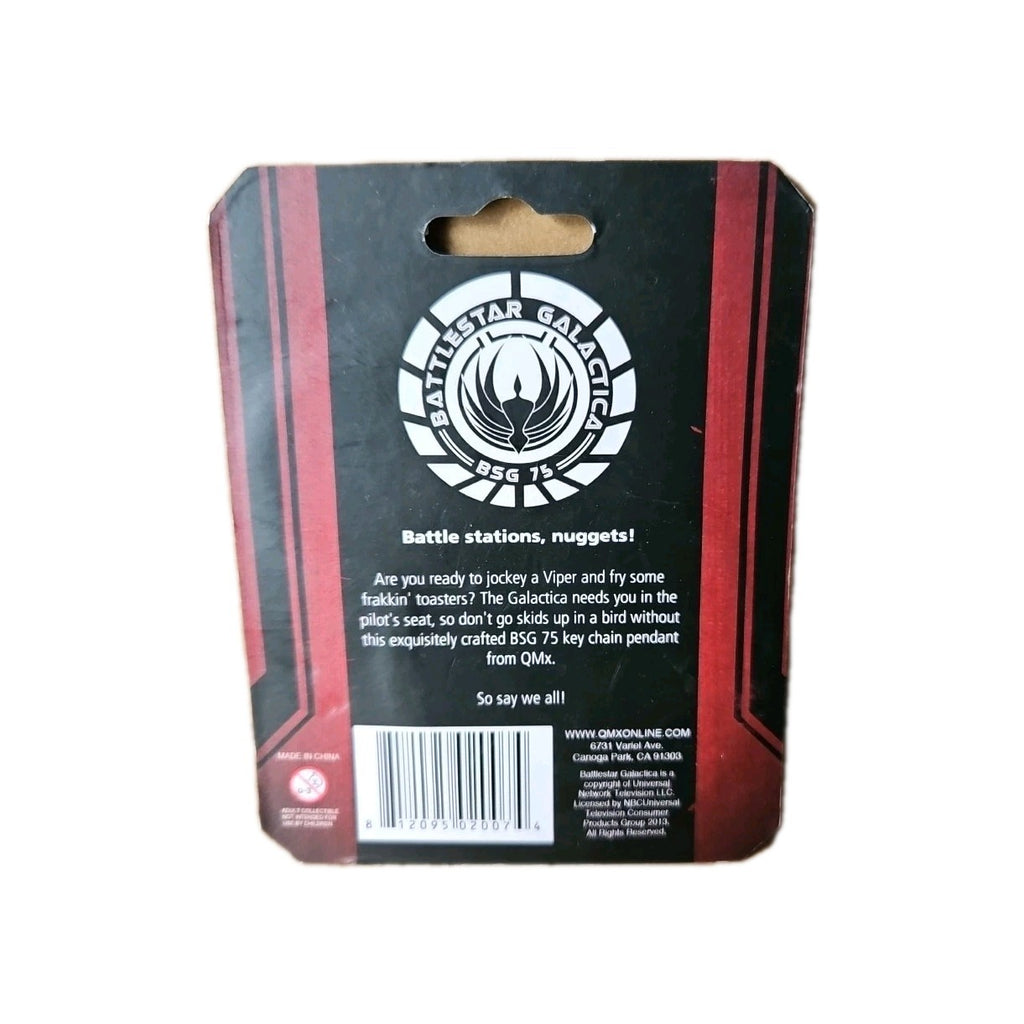 Battlestar Galactica Key Chain BSG 75 QMx Viper Pilot MINT Sealed New Caprica