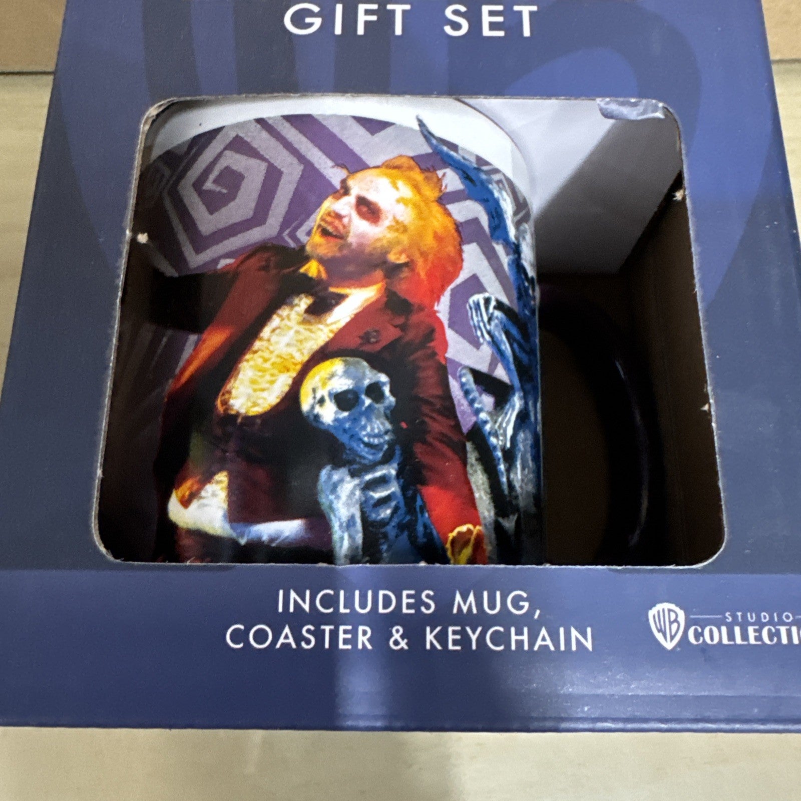 Mug Coaster Keyring Boxed Gift Set - Beetlejuice The Ghost With The Most