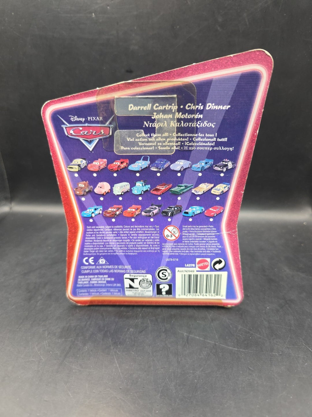 Disney Cars Darrell Cartrip Chris Dinner Toy Pixar Mattel Sealed