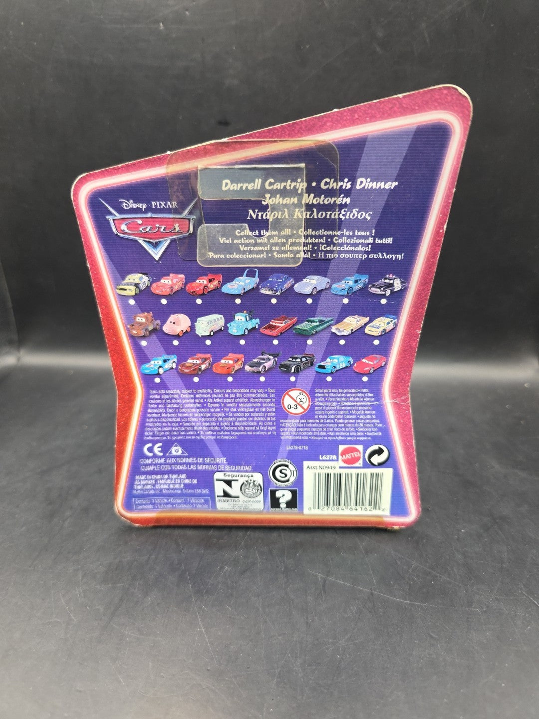 Disney Cars Darrell Cartrip Chris Dinner Toy Pixar Mattel Sealed
