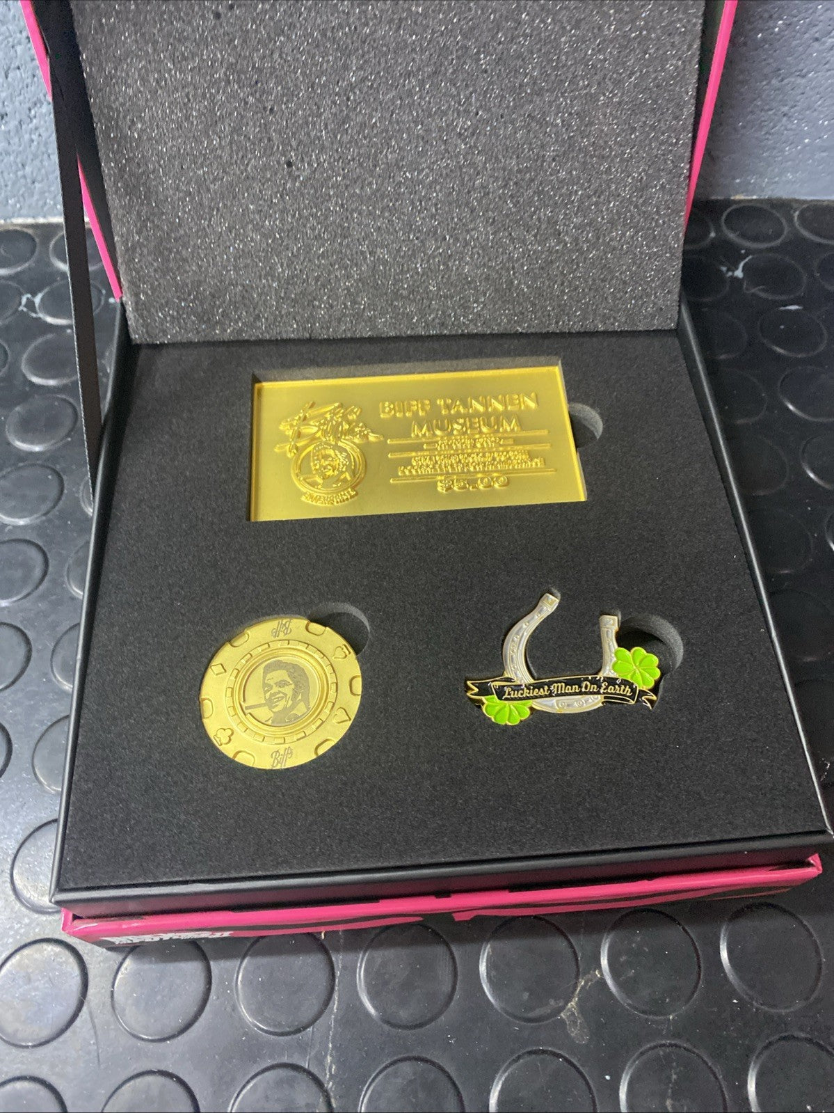 Back to the Future 24K Gold Plated Biff's Pleasure Paradise Casino Souvenir Set
