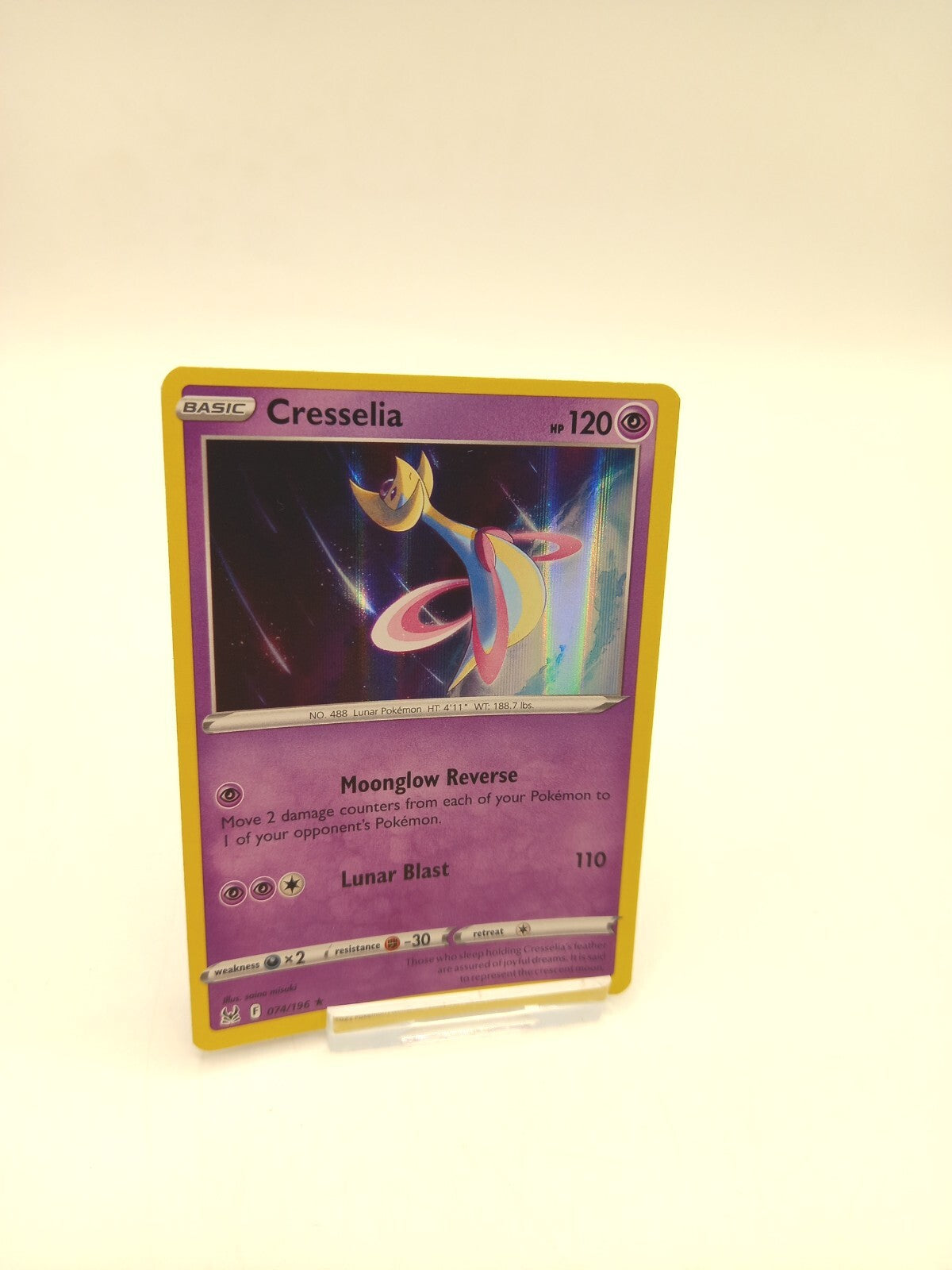 Pokemon Card Cresselia 074/196 Holo Lost Origin