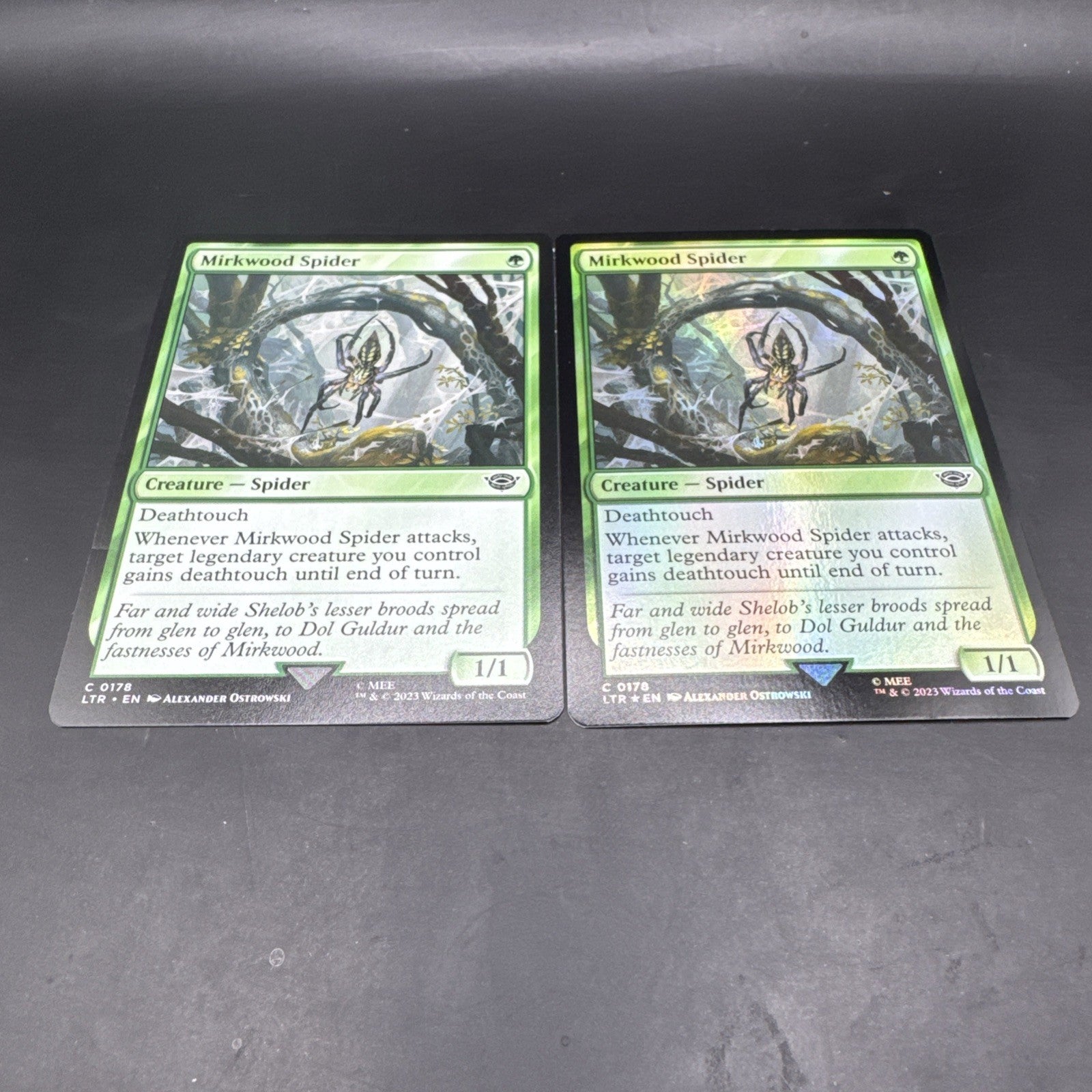 MTG Mirkwood Spider FOIL C0178 Lord of the Rings + Regular Card