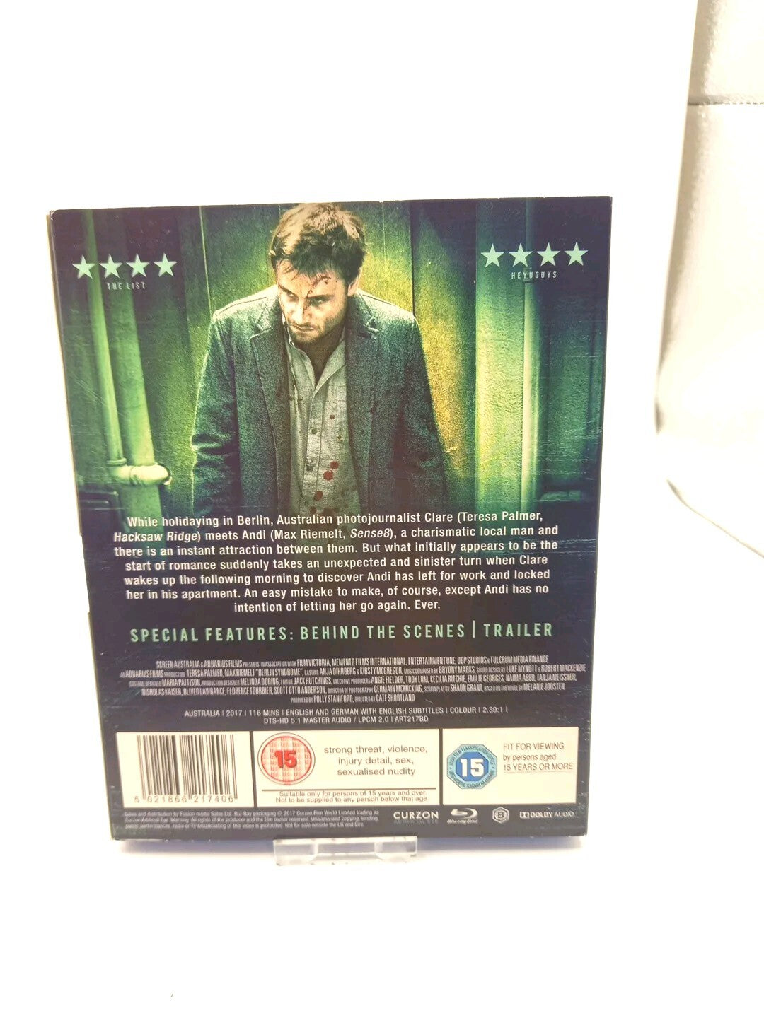 Berlin Syndrome [15] Blu-ray - Teresa Palmer / Cate Shortland