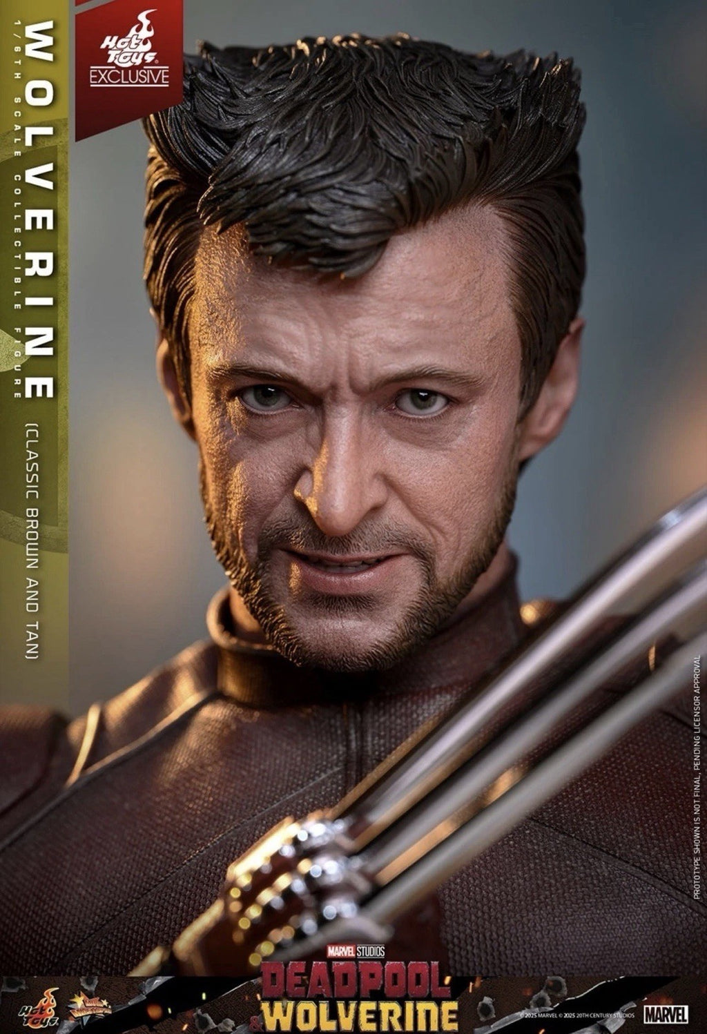 Hot Toys MMS831 Deadpool Wolverine Classic Brown and Tan