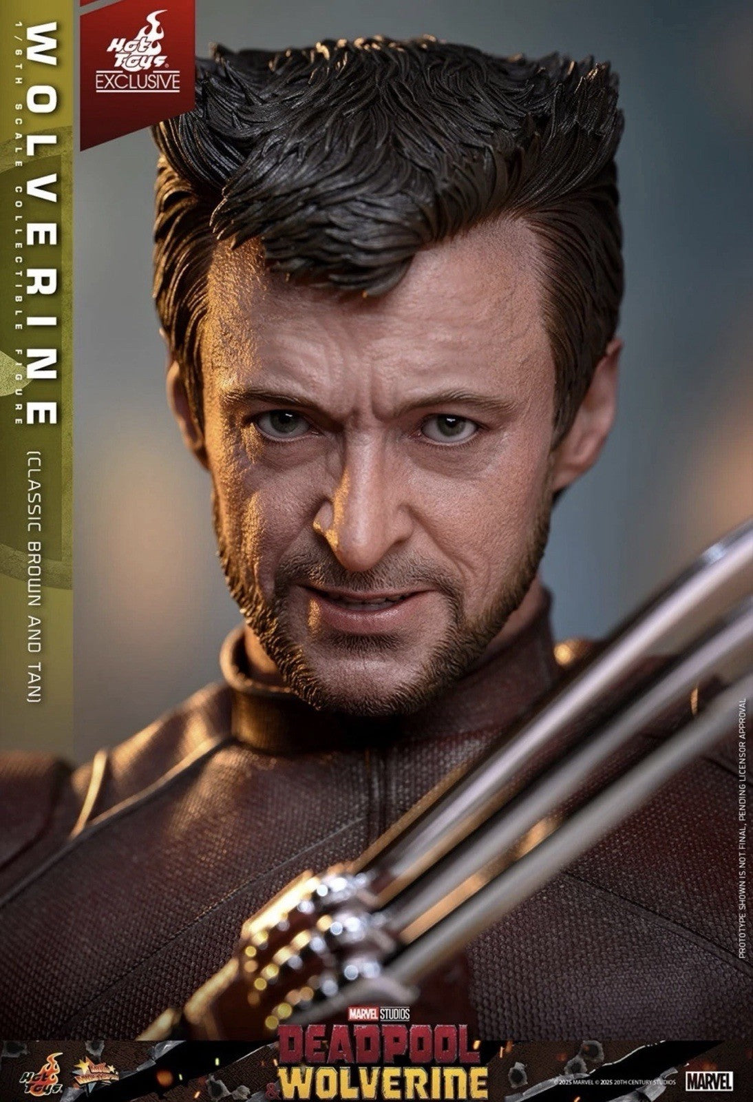 Hot Toys MMS831 Deadpool Wolverine Classic Brown and Tan