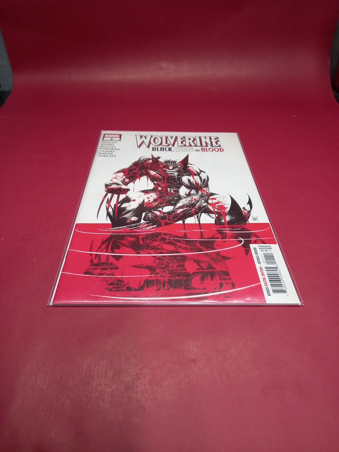 Wolverine Black White and Blood Issue #1 Comic. Adam Kubert Cover. Marvel 2020