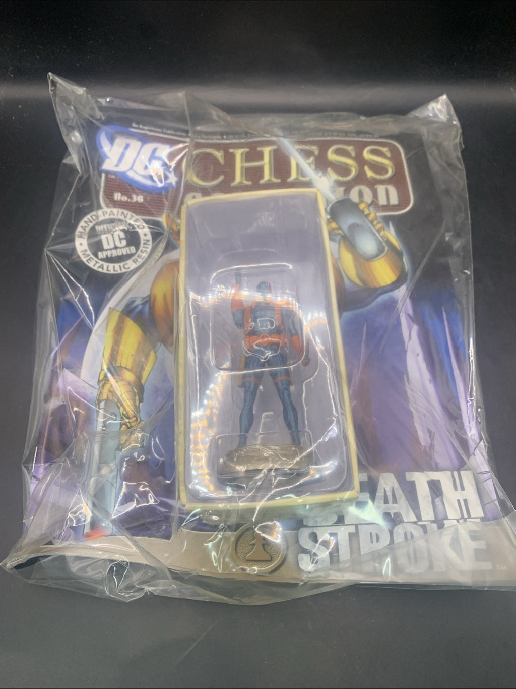 DC COMICS CHESS FIGURE COLLECTION Issue 36 DEATH STROKE  EAGLEMOSS FIGURINE