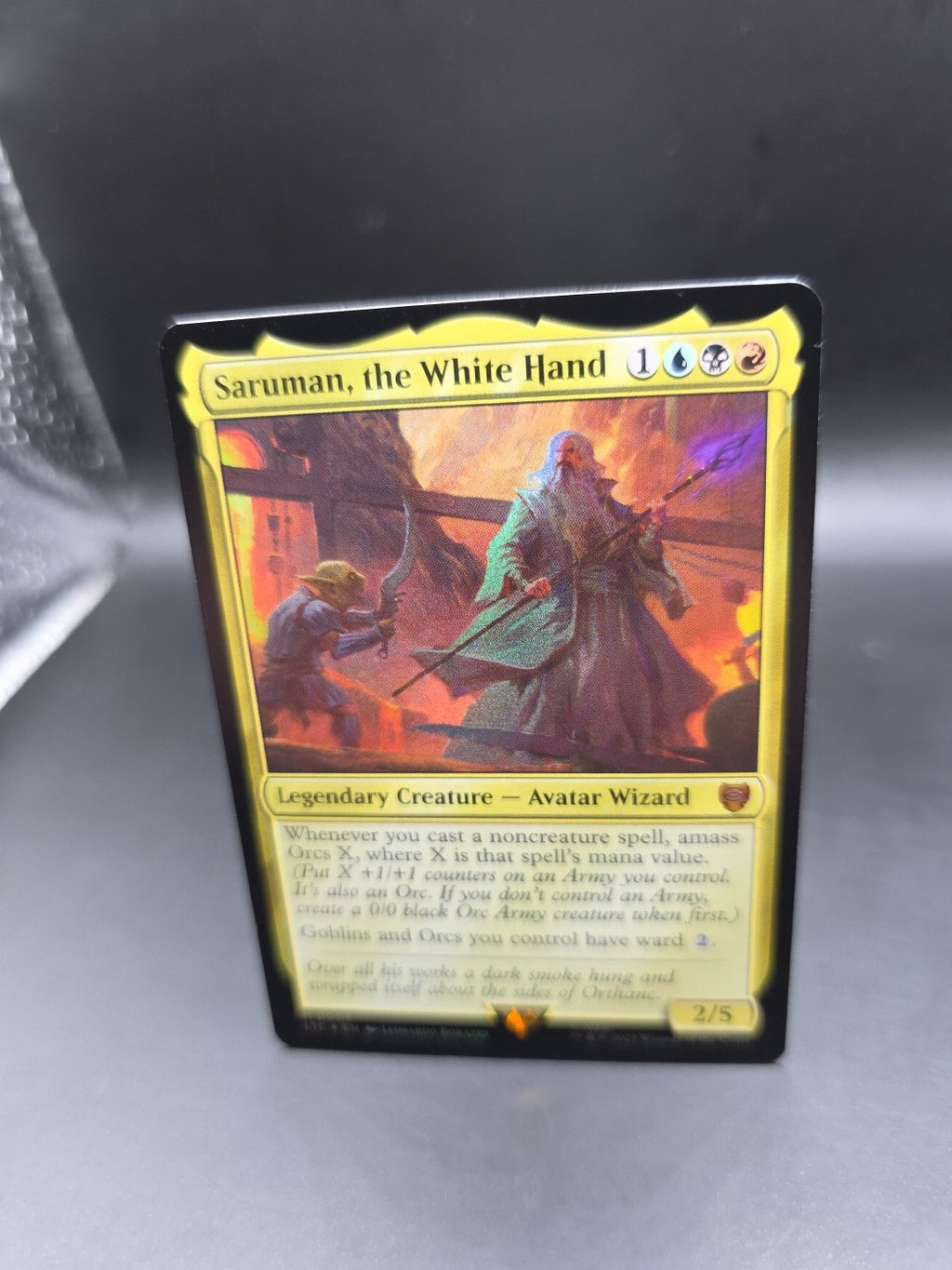 1x FOIL SARUMAN, THE WHITE HAND - Lord of the Rings - MTG - Magic the Gathering