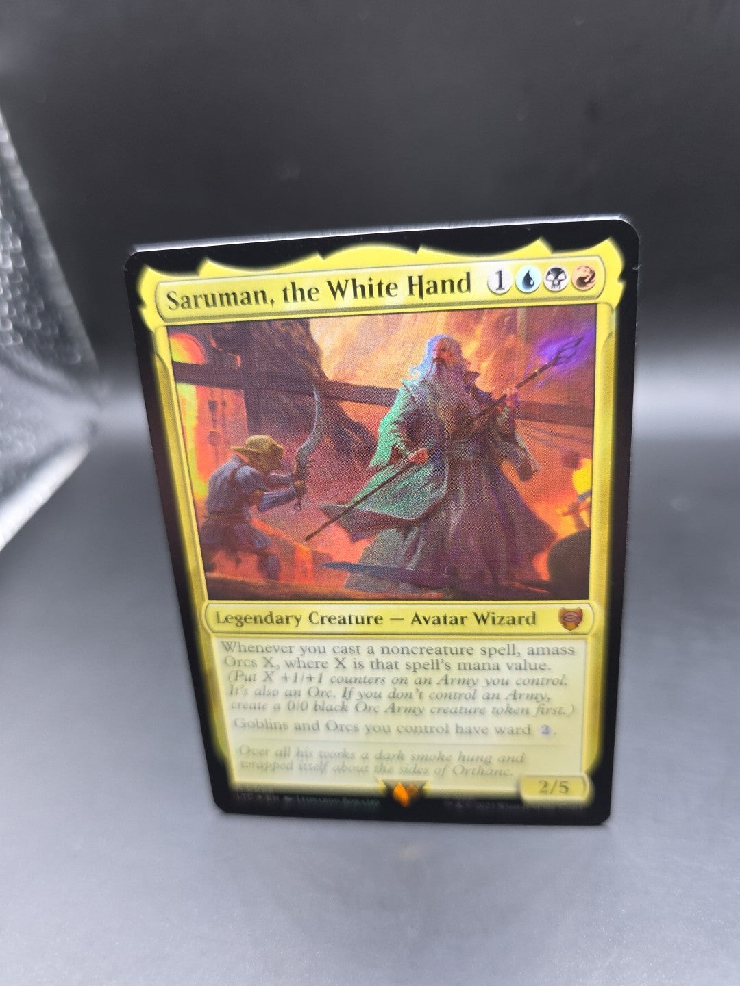 1x FOIL SARUMAN, THE WHITE HAND - Lord of the Rings - MTG - Magic the Gathering