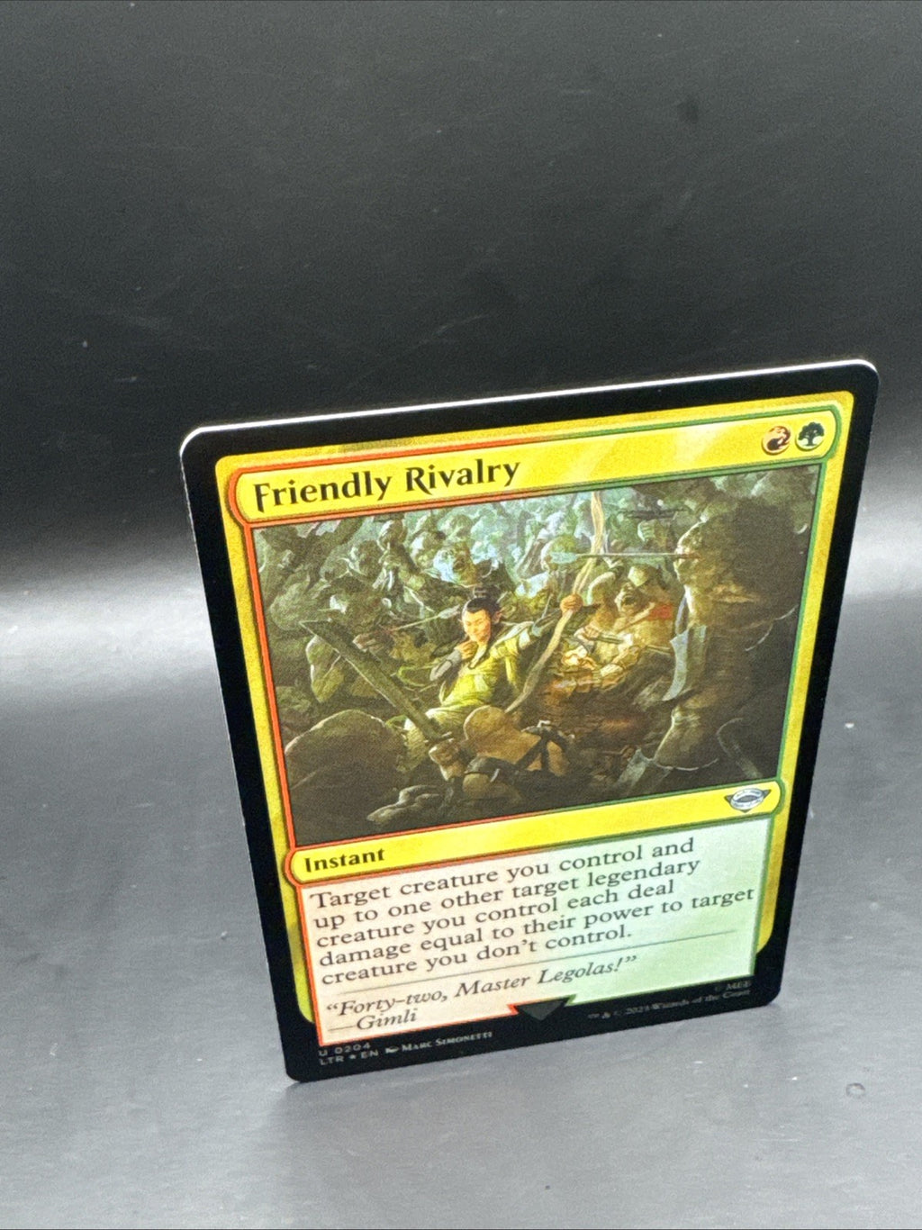 MTG Friendly Rivalry Card LTR Edition NM Condition Foil