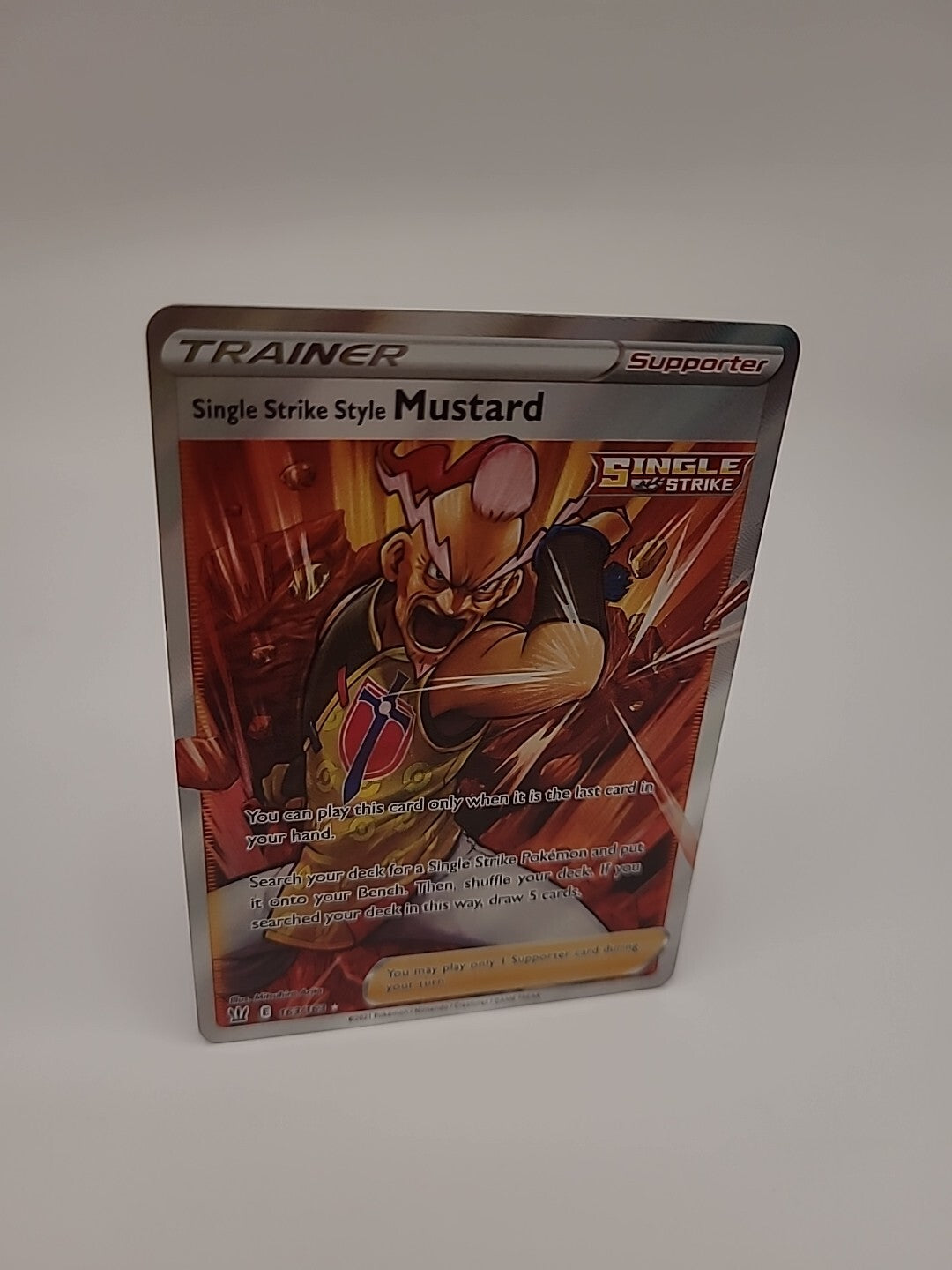 Pokemon Card Single Strike Style Mustard 163/163 Full Art Battle Styles