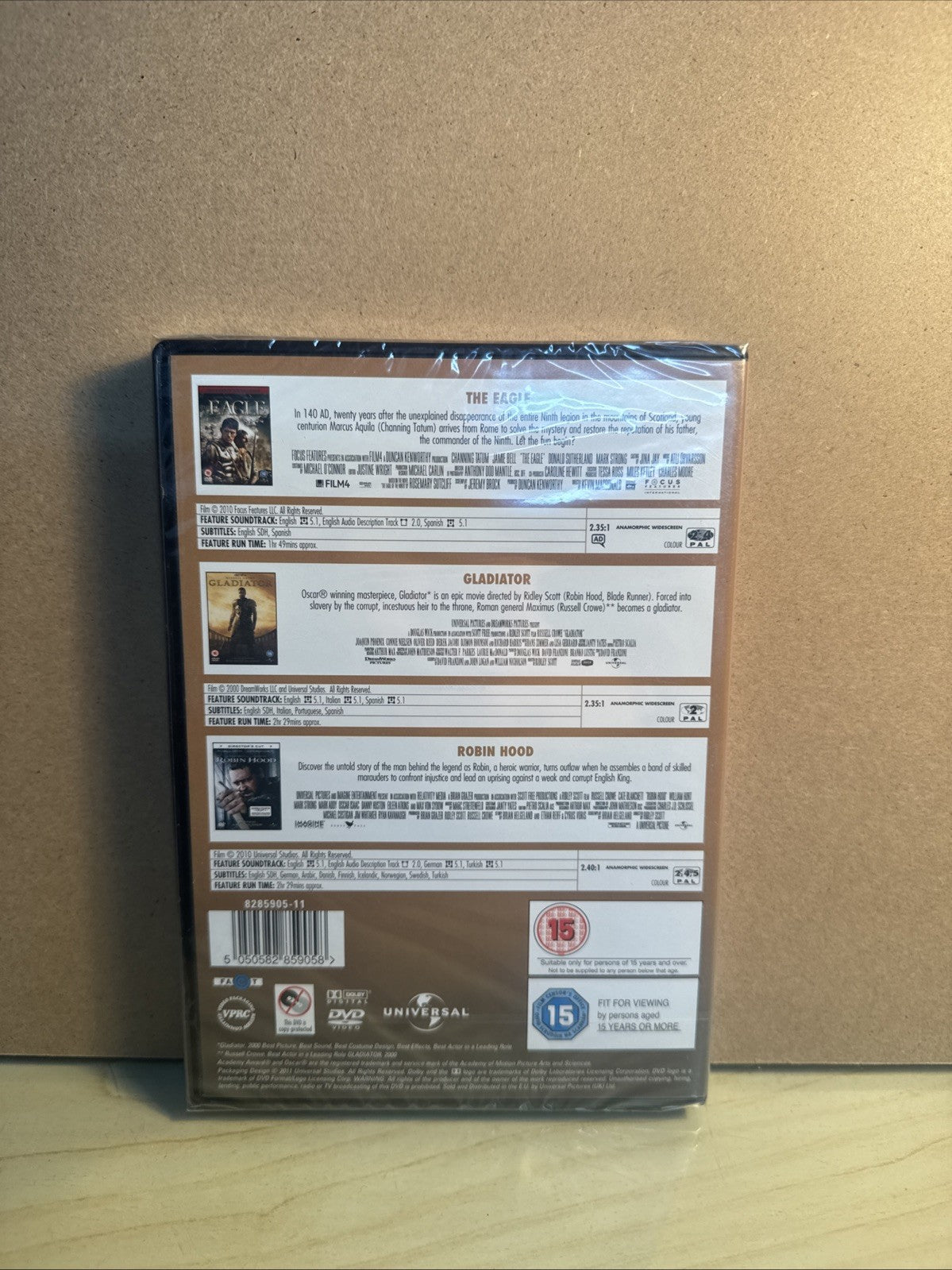 The Eagle , Gladiator , Robin Hood  Dvd New Sealed