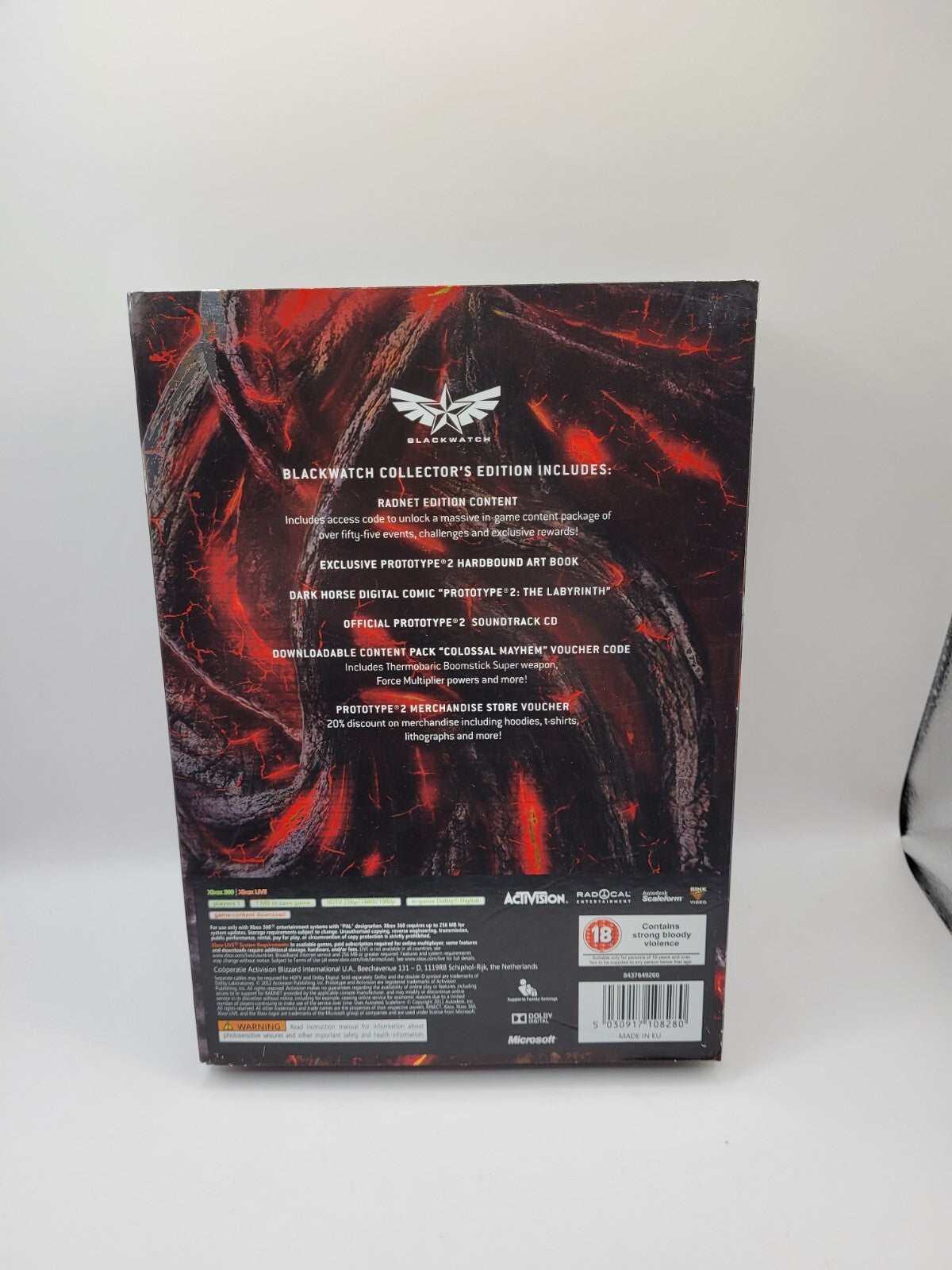 Prototype 2 Blackwatch Collector's Edition Xbox 360